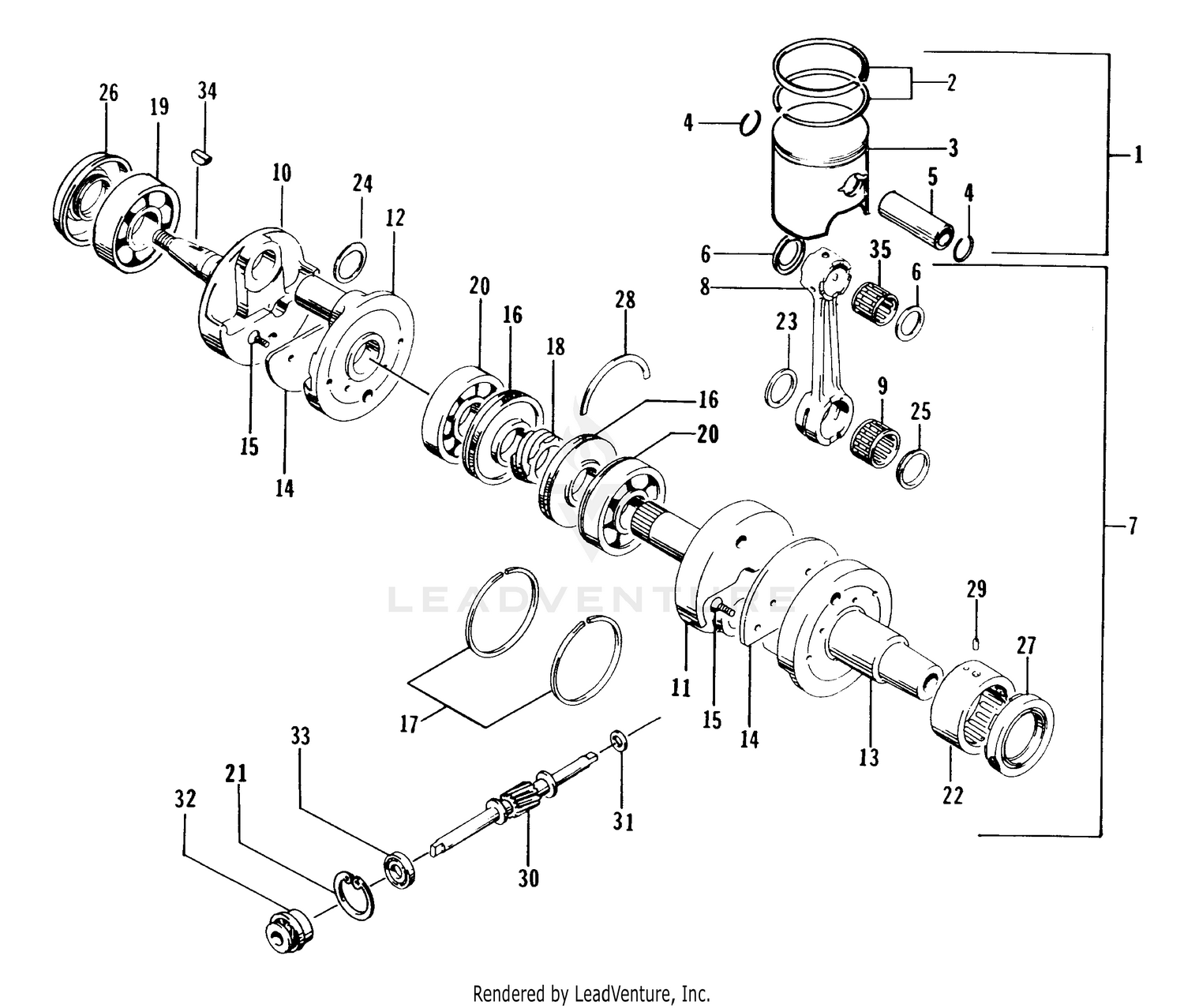 PISTON AND CRANKSHAFT [75401]