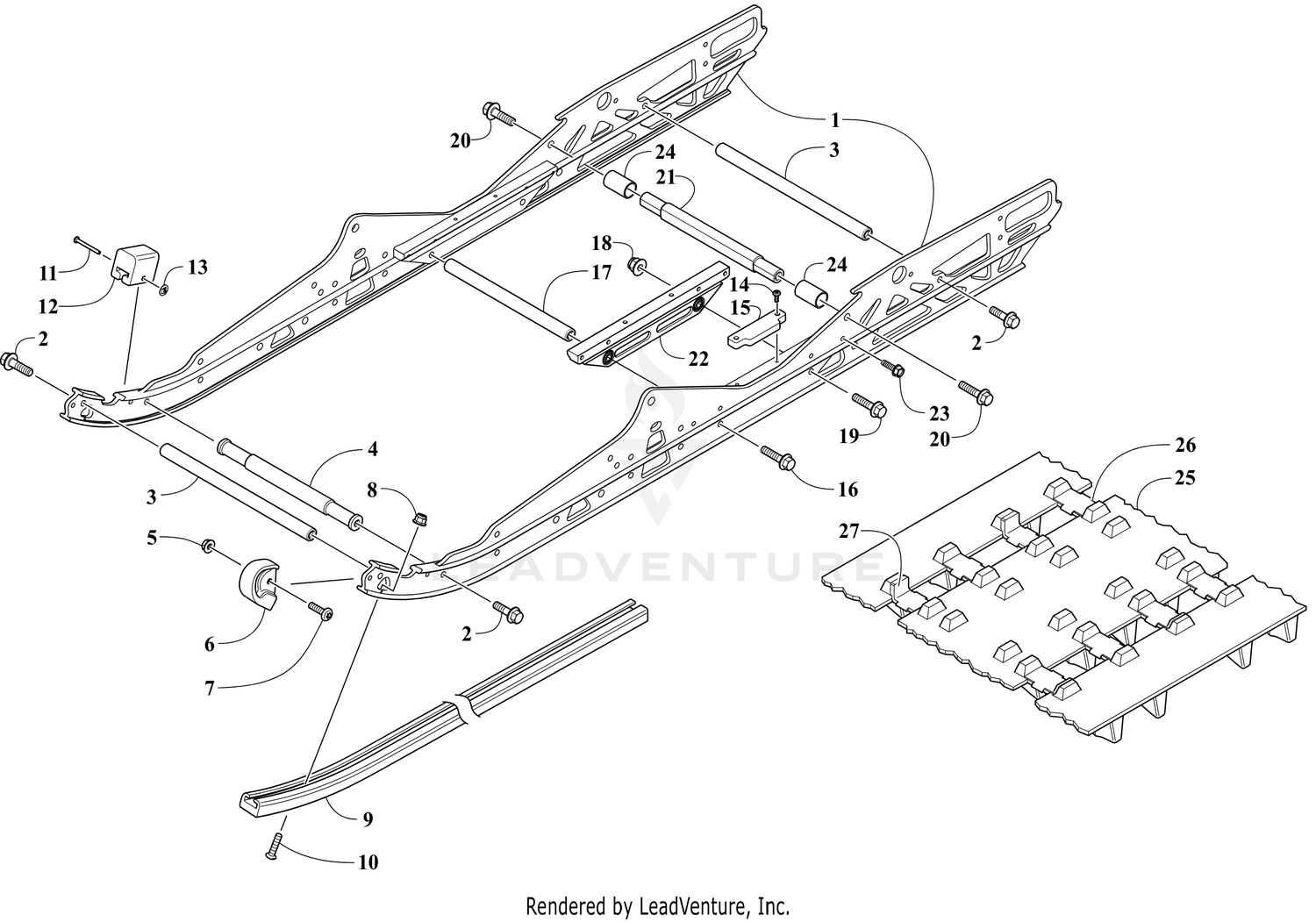 SLIDE RAIL AND TRACK ASSEMBLY [108972]