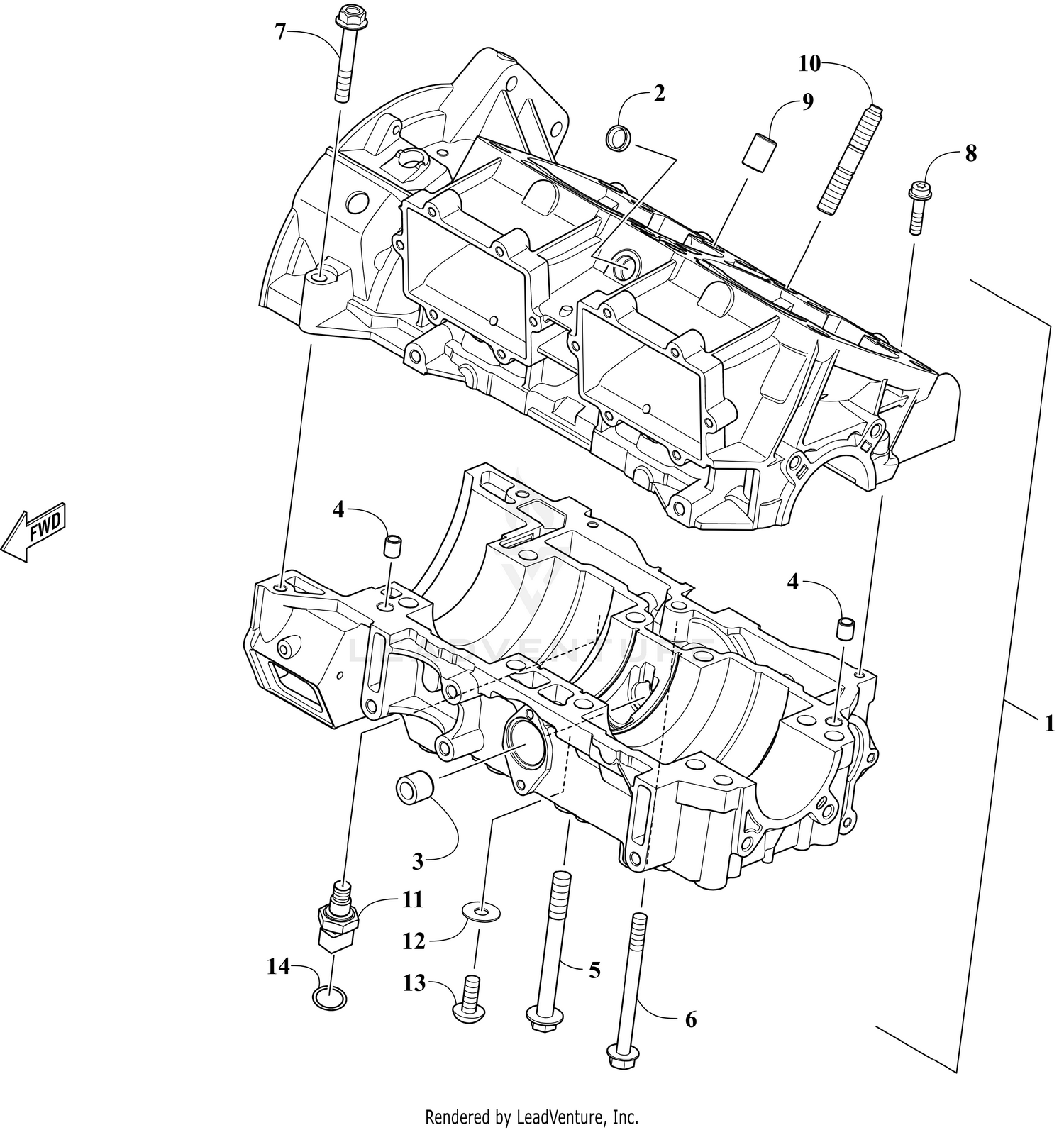 CRANKCASE ASSEMBLY [108989]