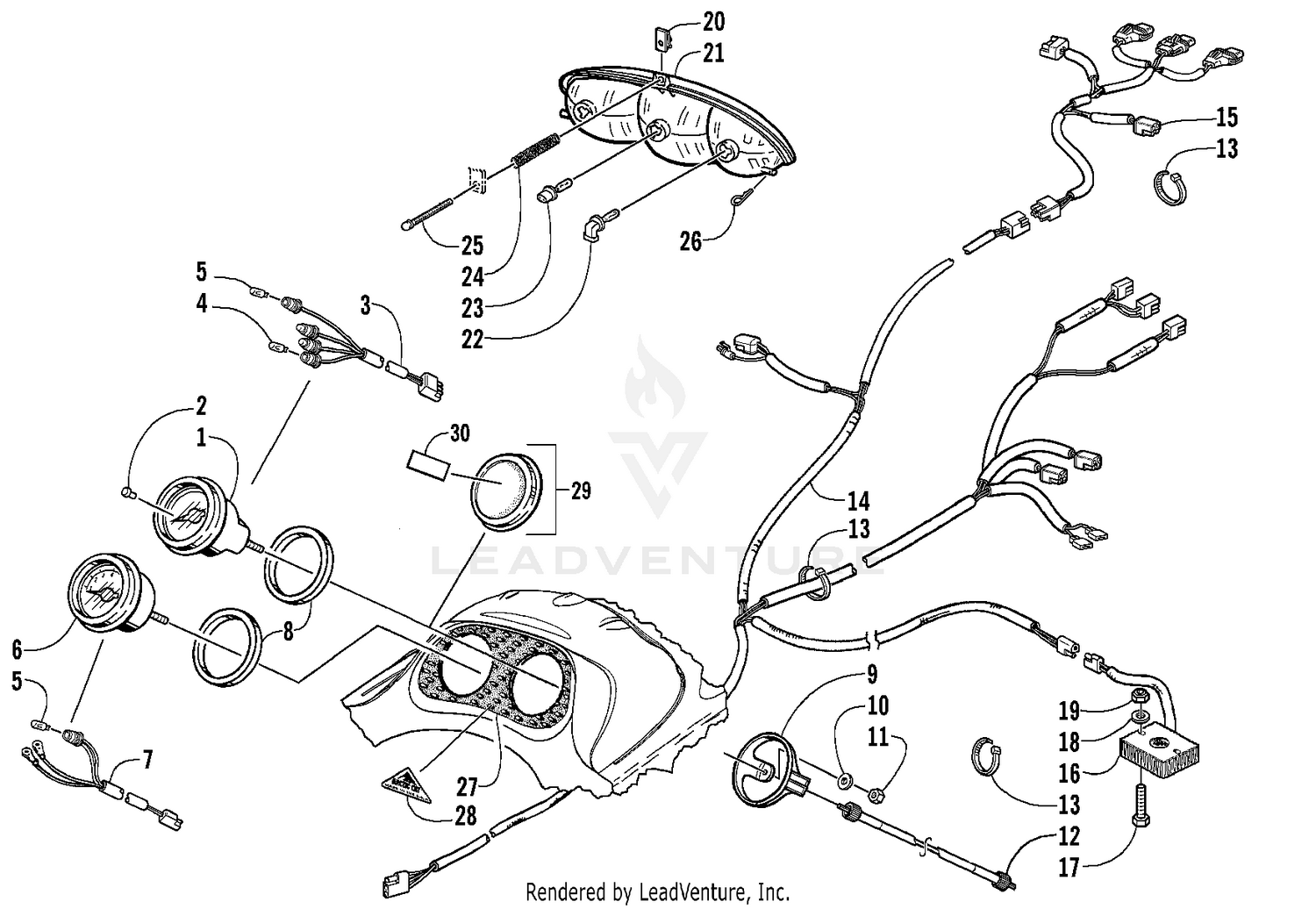 HEADLIGHT, INSTRUMENTS, AND WIRING ASSEMBLIES [60072]