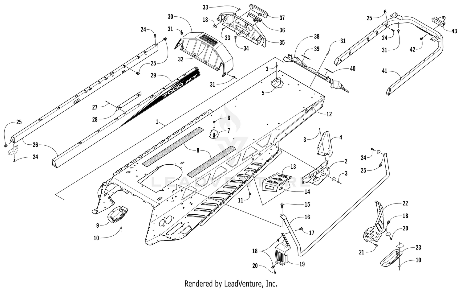 TUNNEL AND REAR RACK ASSEMBLY [103863]
