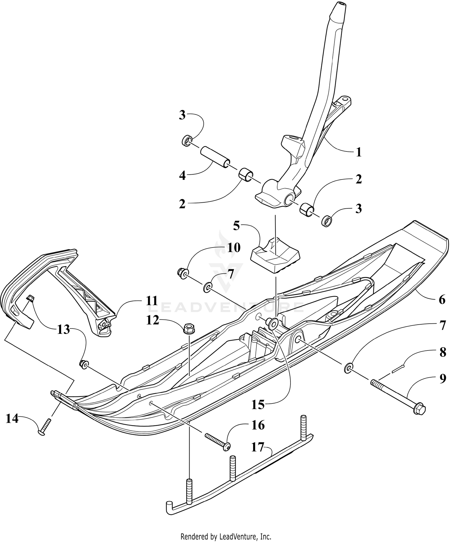 SKI AND SPINDLE ASSEMBLY [109919]