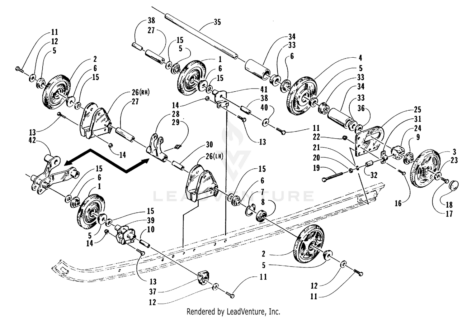 REAR SUSPENSION AXLE ASSEMBLY [63945]