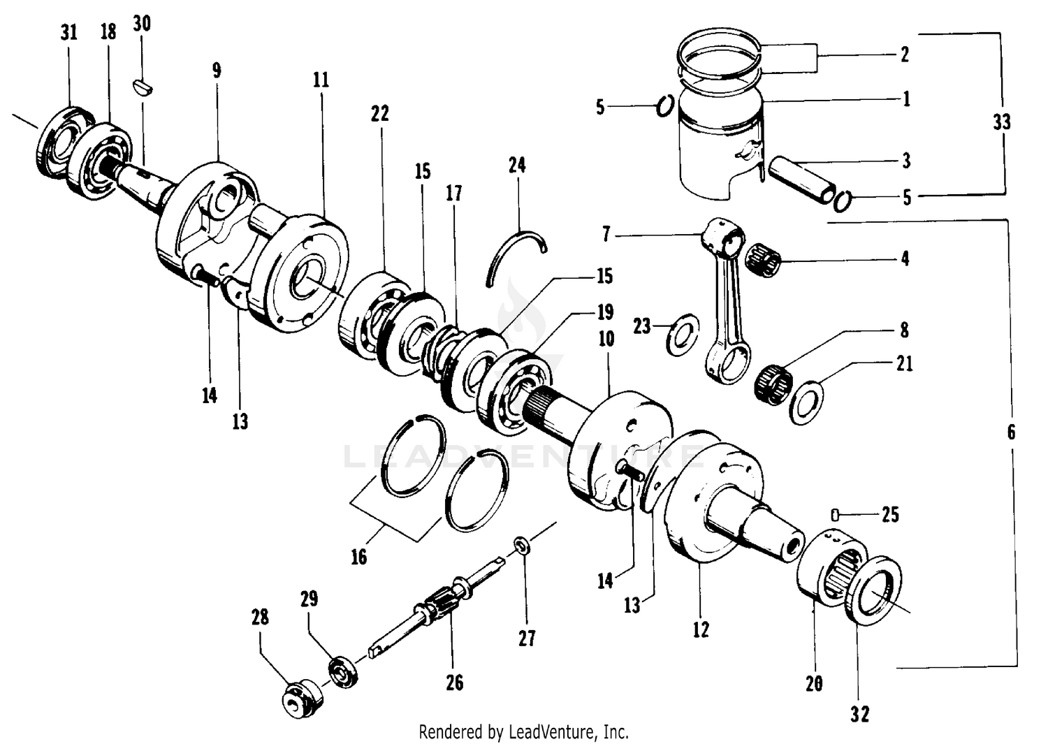 PISTON AND CRANKSHAFT [60798]