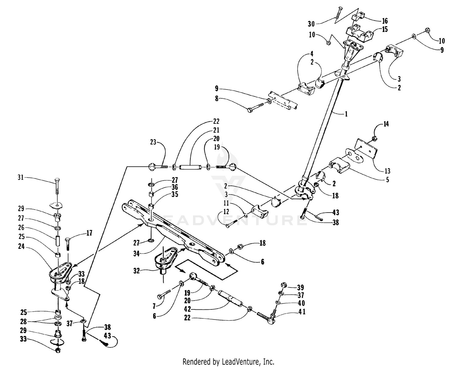 TIE ROD/STEERING POST ASSEMBLY [63540]