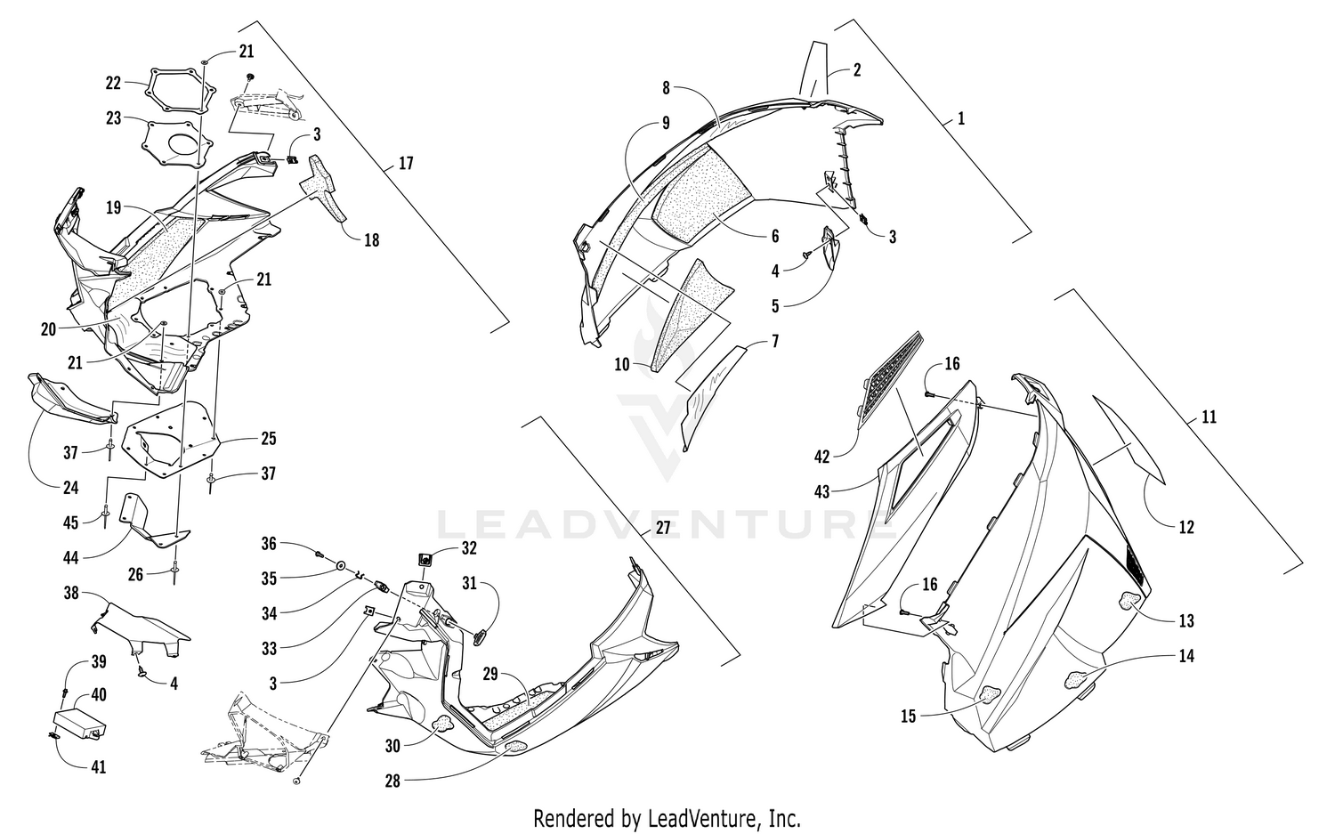 SKID PLATE AND SIDE PANEL ASSEMBLY [106137]