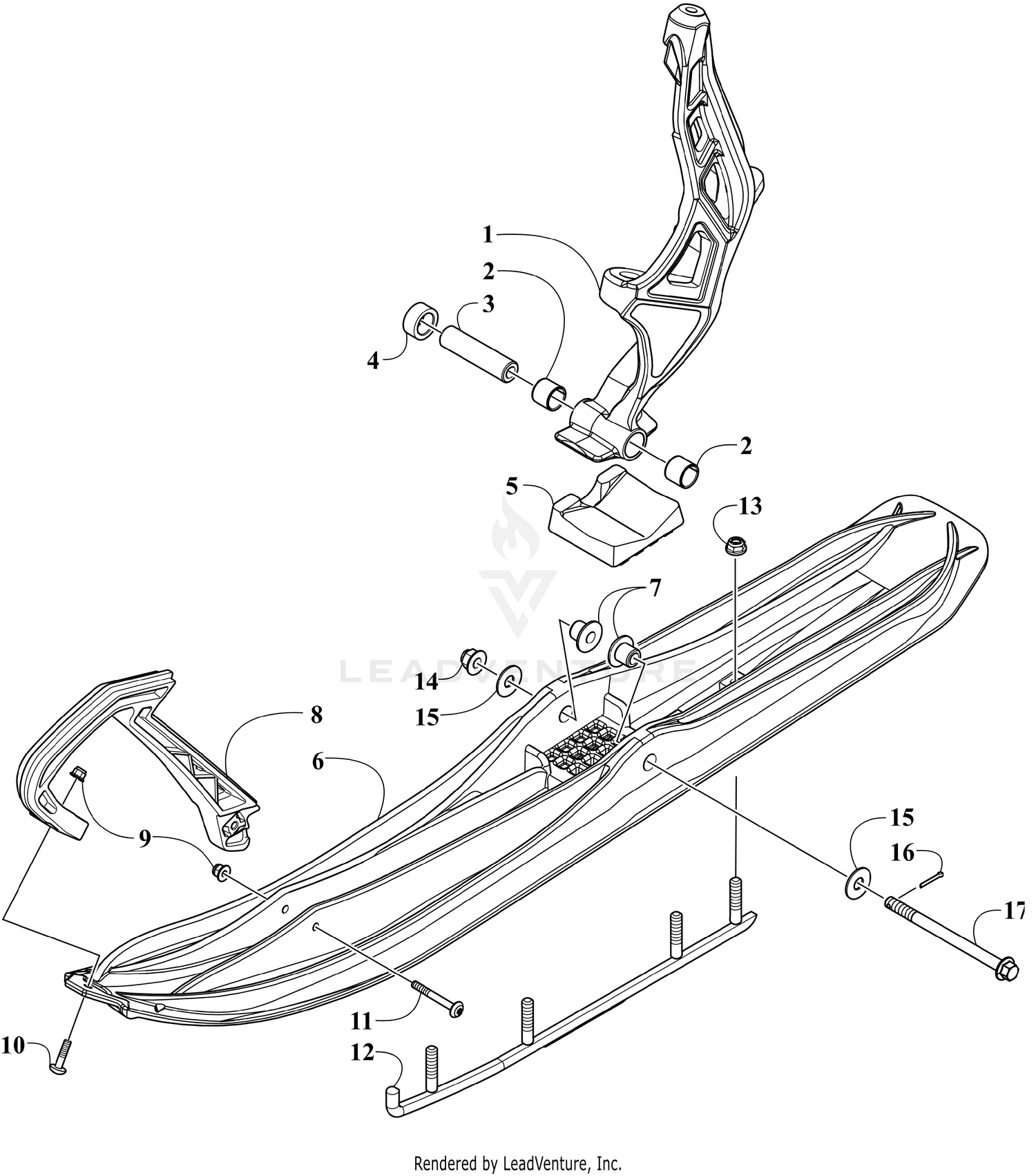 SKI AND SPINDLE ASSEMBLY [110652]