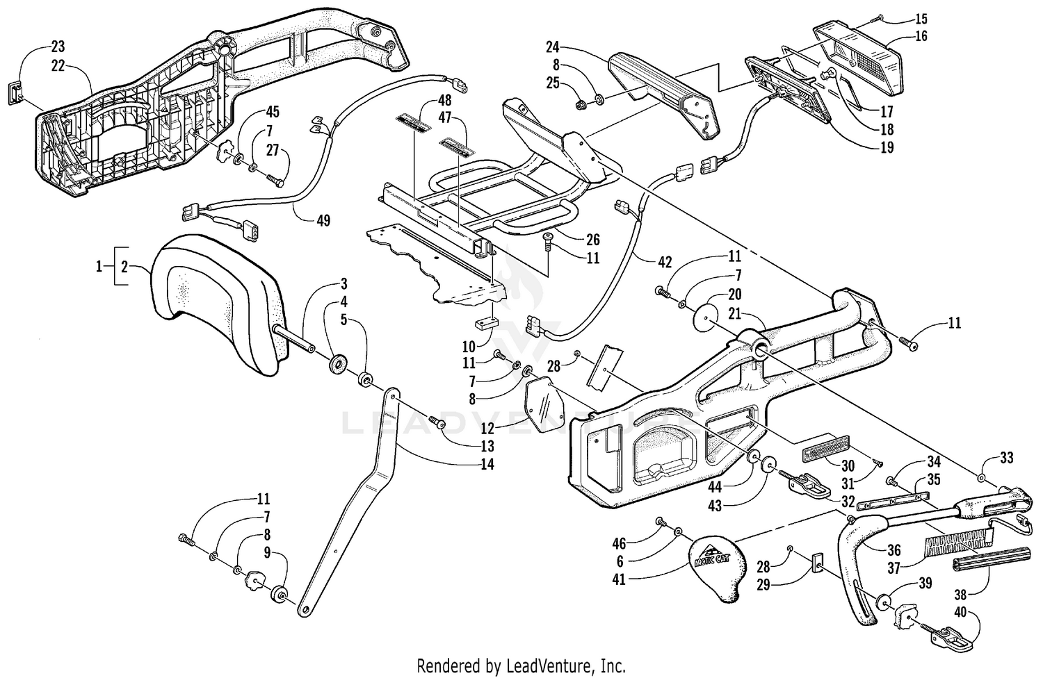 BACKREST AND TAILLIGHT ASSEMBLY [76870]