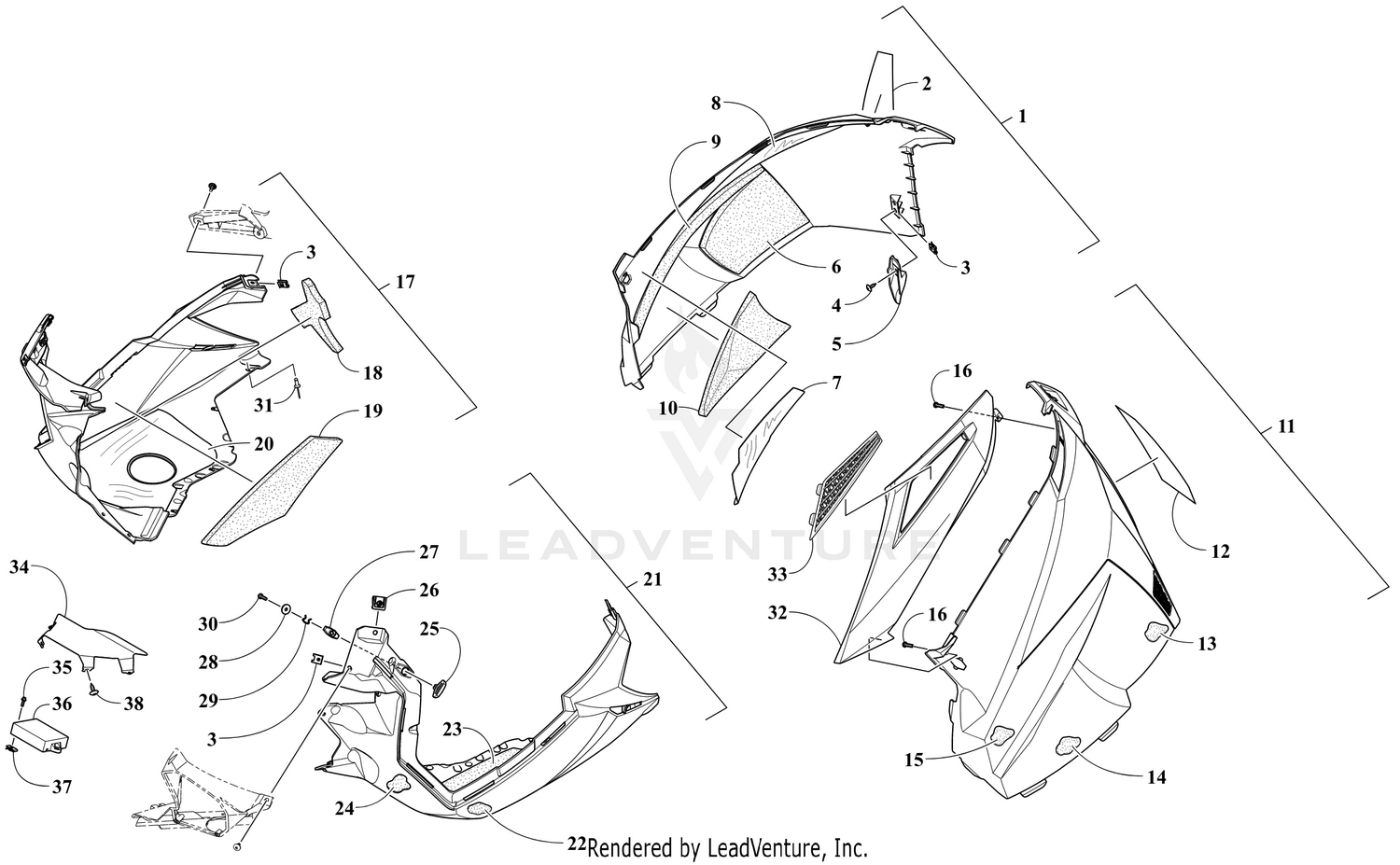 SKID PLATE AND SIDE PANEL ASSEMBLY [106203]