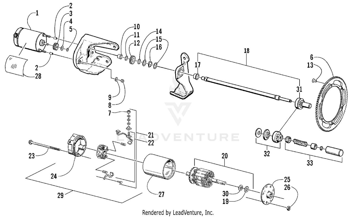 ELECTRIC START - STARTER MOTOR ASSEMBLY [71386]