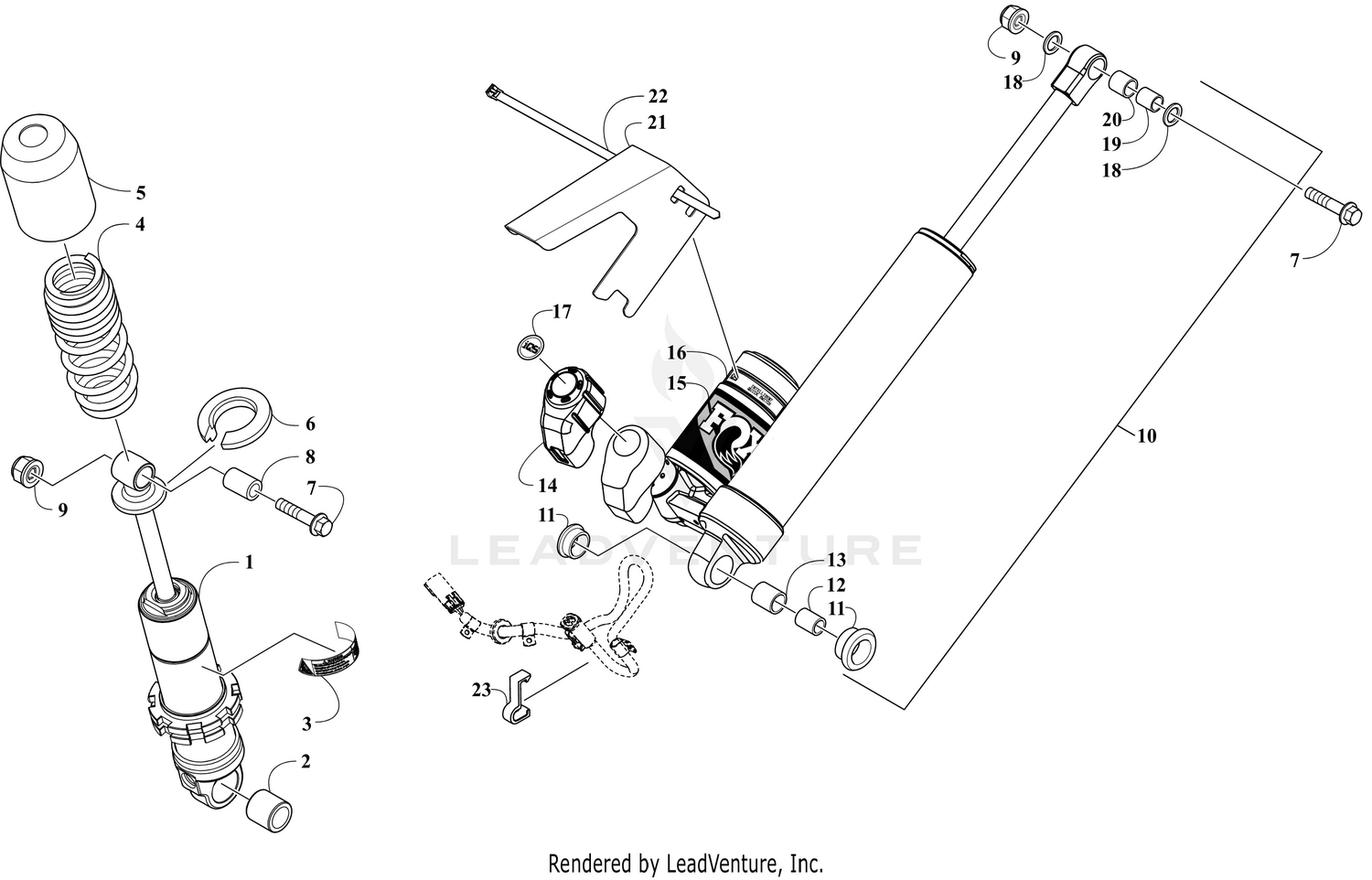REAR SUSPENSION SHOCK ABSORBERS [110690]