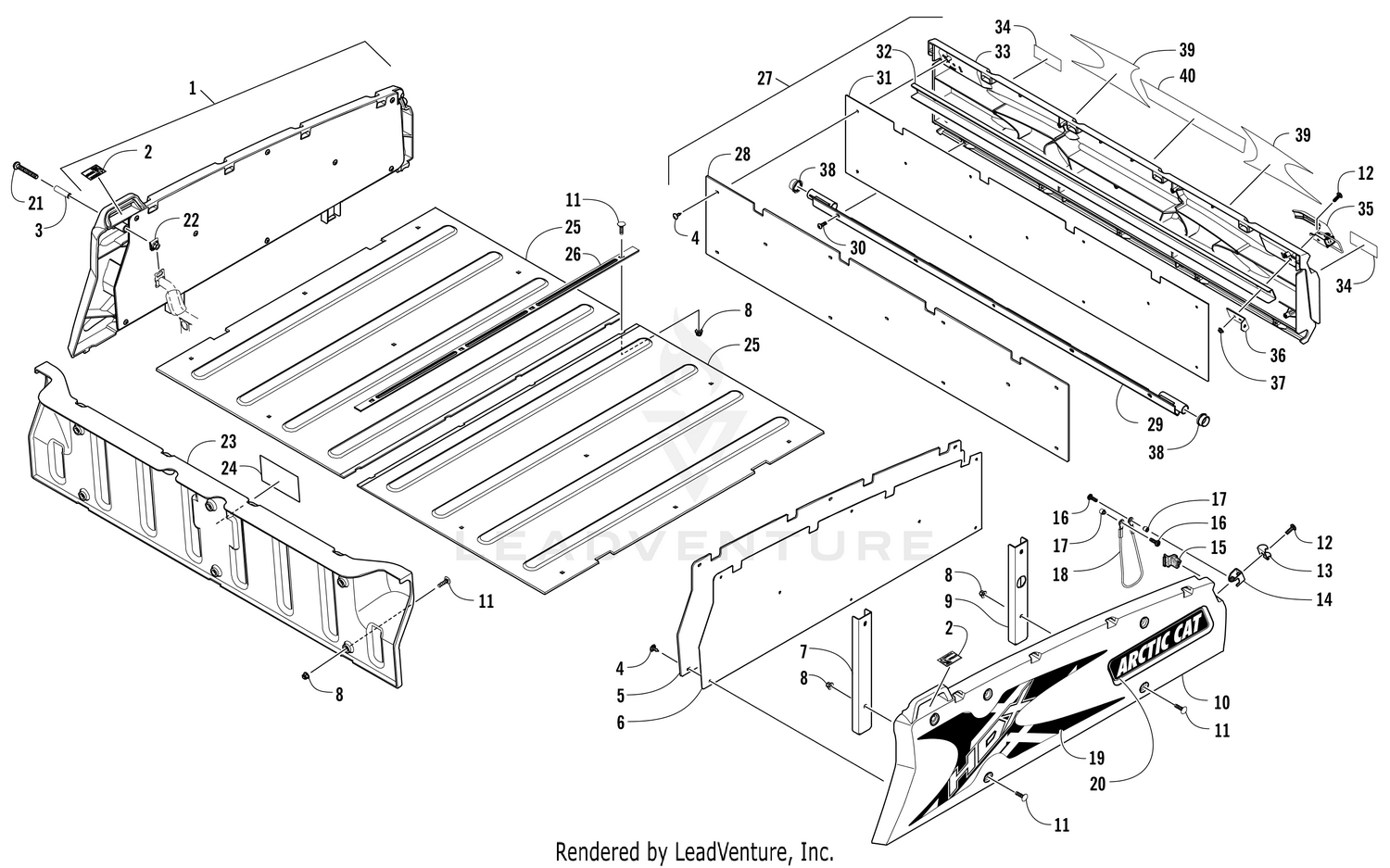 CARGO BOX AND TAILGATE ASSEMBLY [301767]