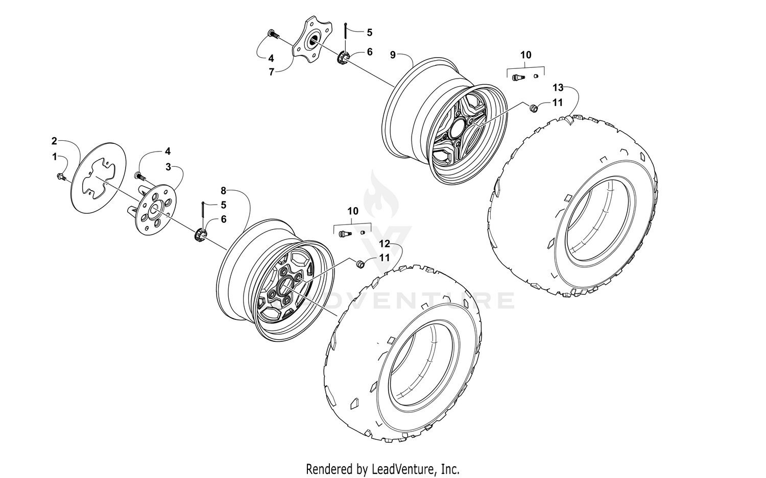 WHEEL AND TIRE ASSEMBLY [302338]