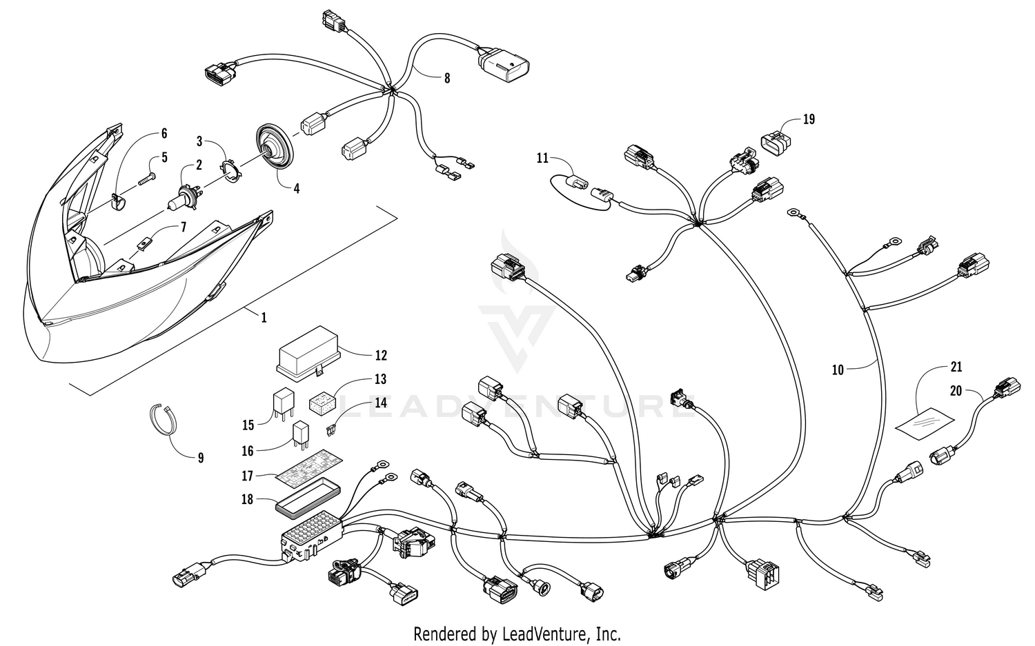 HEADLIGHT AND WIRING ASSEMBLIES [105641]