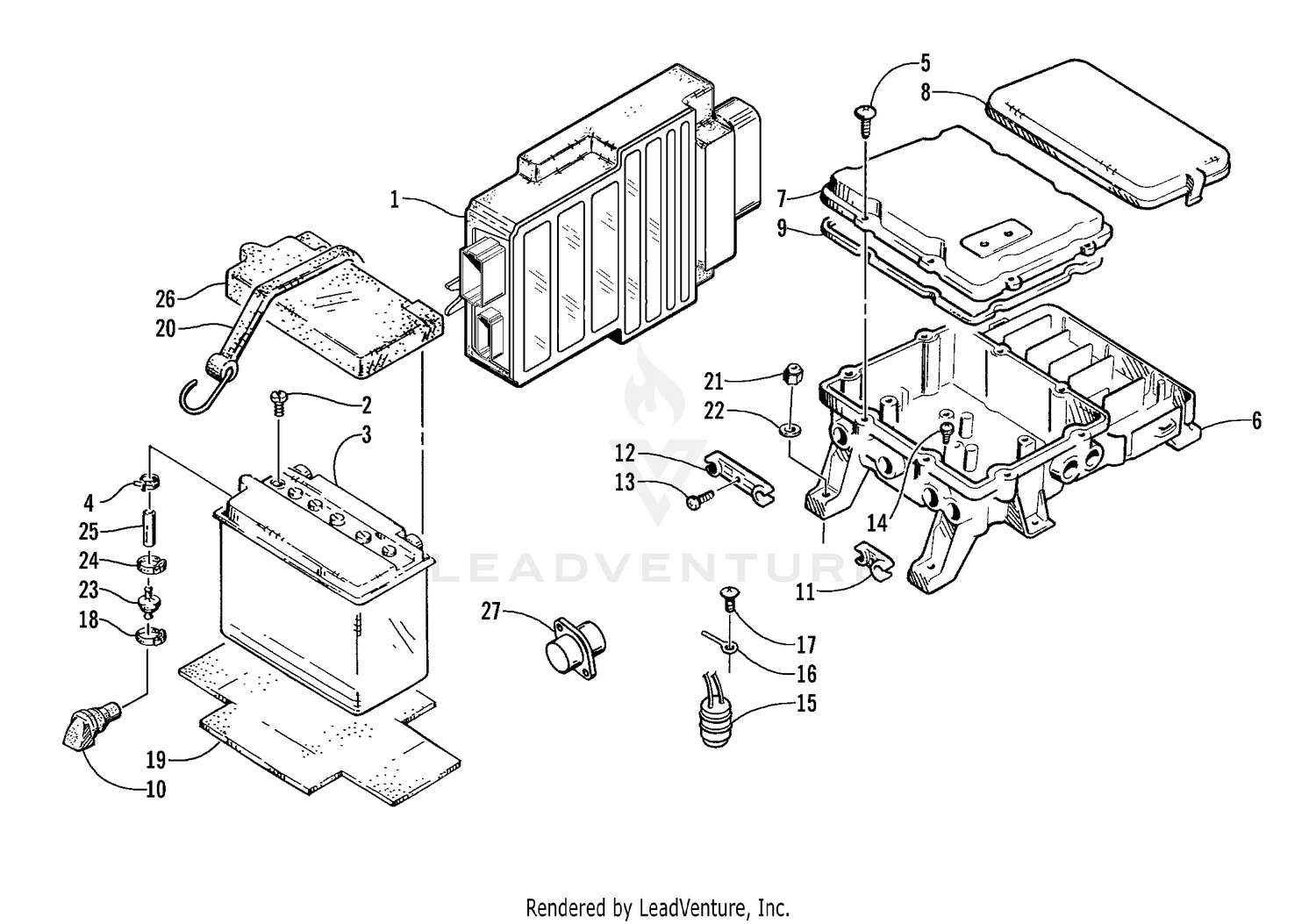 ELECTRICAL MODULE AND BATTERY [54165]