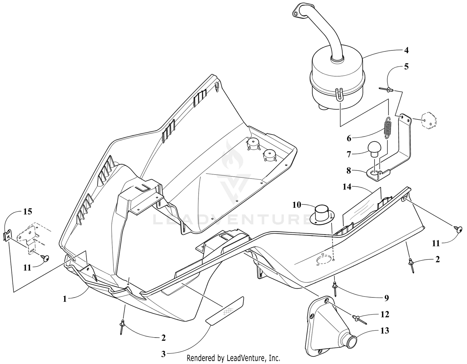BELLY PAN AND EXHAUST ASSEMBLIES [106107]