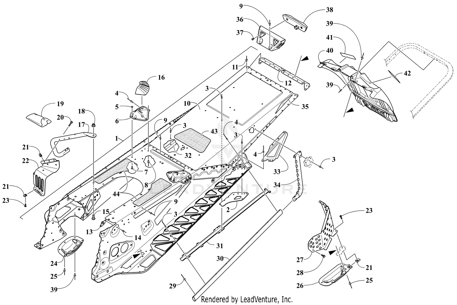 TUNNEL AND SNOWFLAP ASSEMBLY [106308]