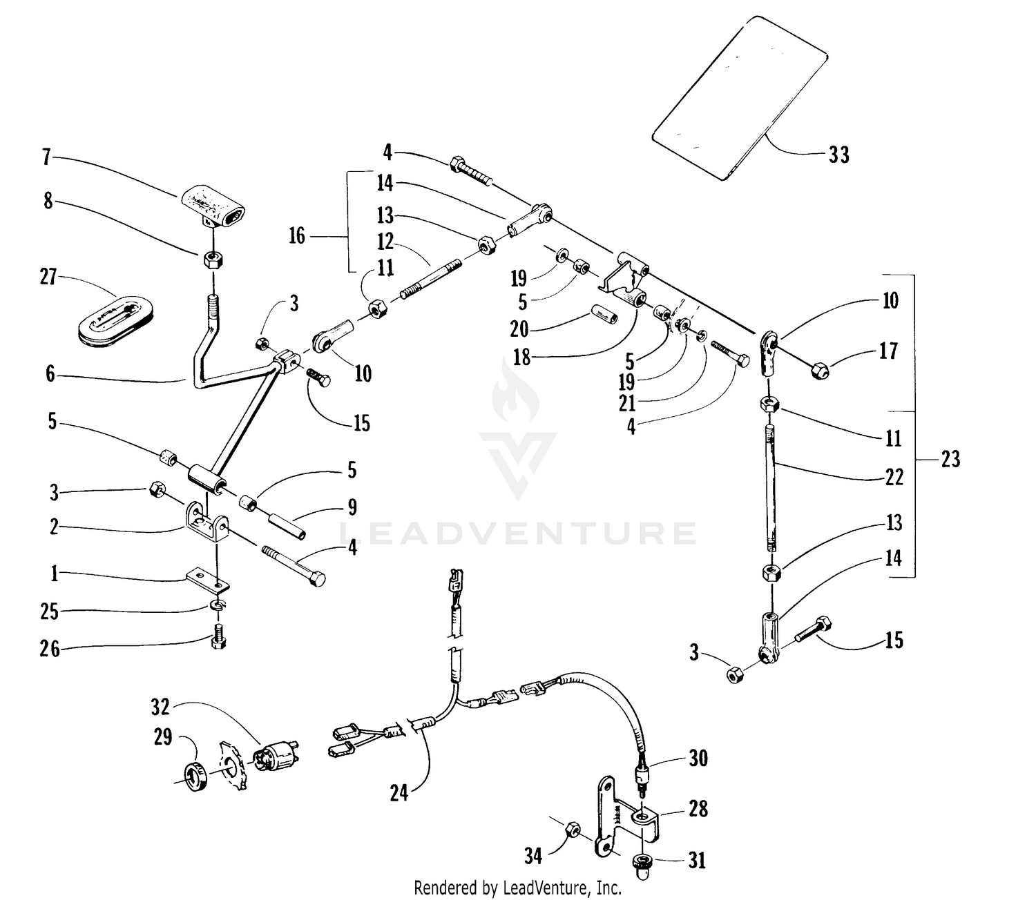 REVERSE SHIFT LEVER ASSEMBLY [63872]