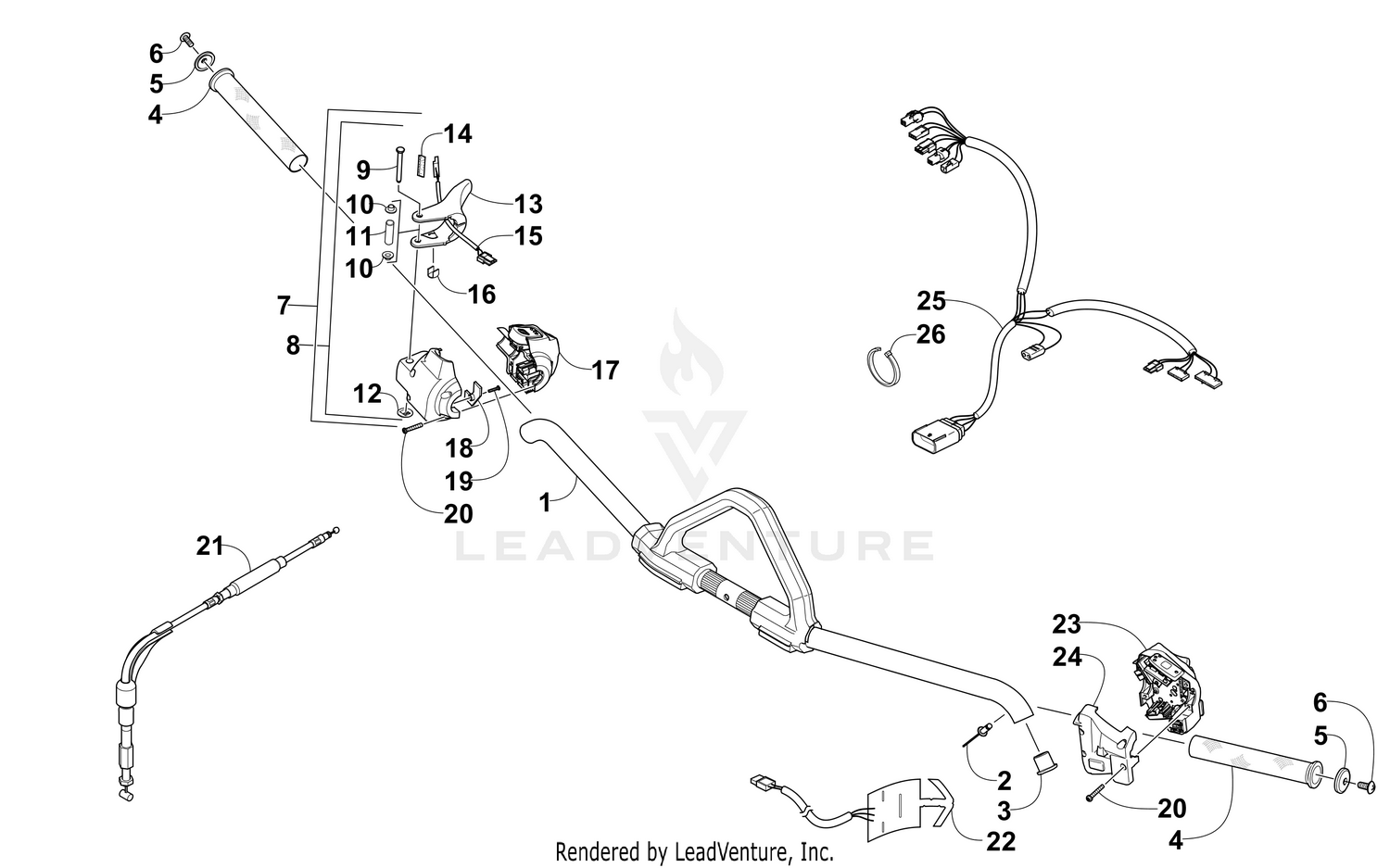 HANDLEBAR AND CONTROLS [103616]