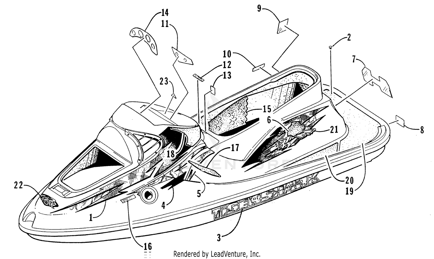 DECAL AND FOOTPAD ASSEMBLY [73182]