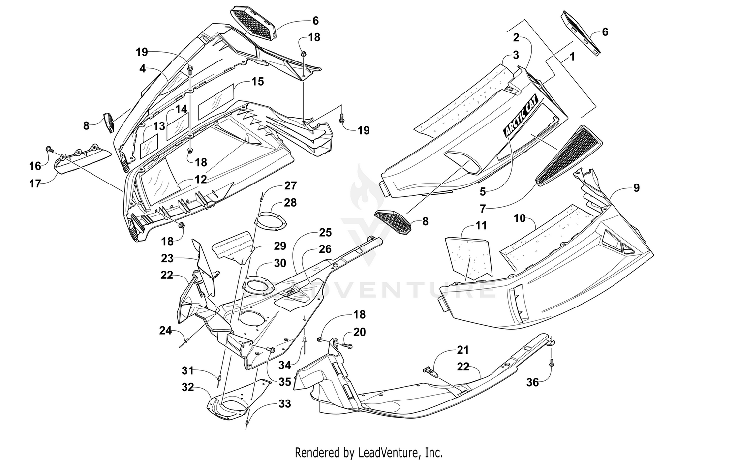 SKID PLATE AND SIDE PANEL ASSEMBLY [103172]