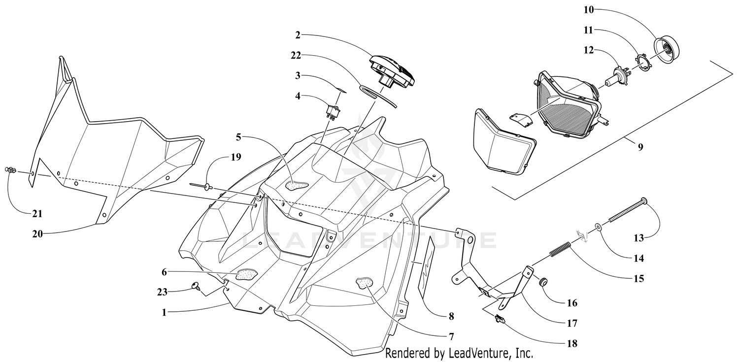 HOOD, WINDSHIELD, AND INSTRUMENTS ASSEMBLIES [106243]