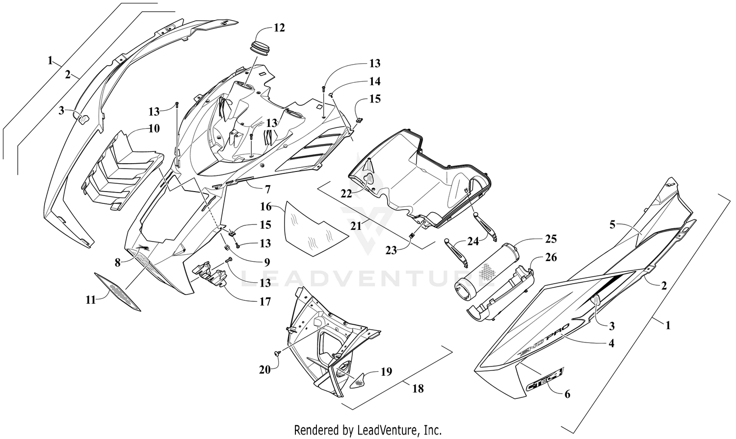 HOOD AND AIR INTAKE ASSEMBLY [106178]