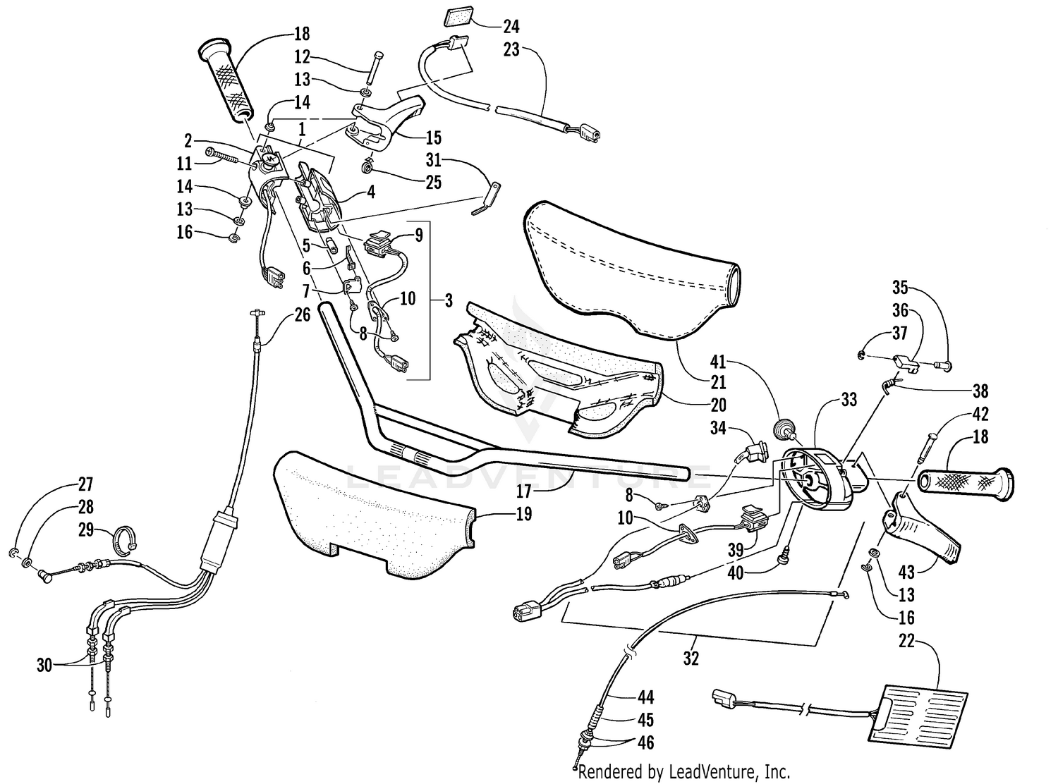HANDLEBAR AND CONTROLS [77068]