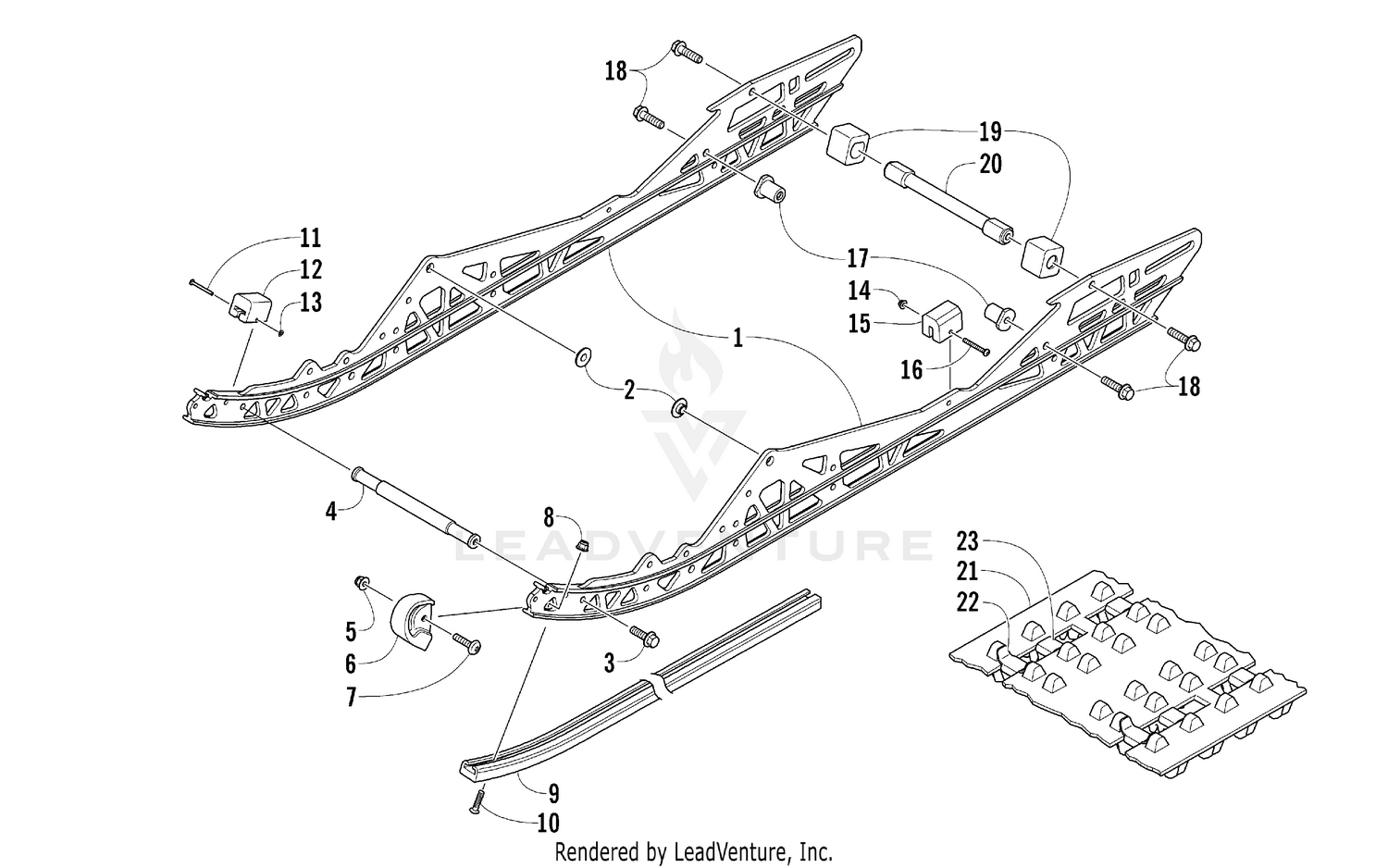 SLIDE RAIL AND TRACK ASSEMBLY [96709]