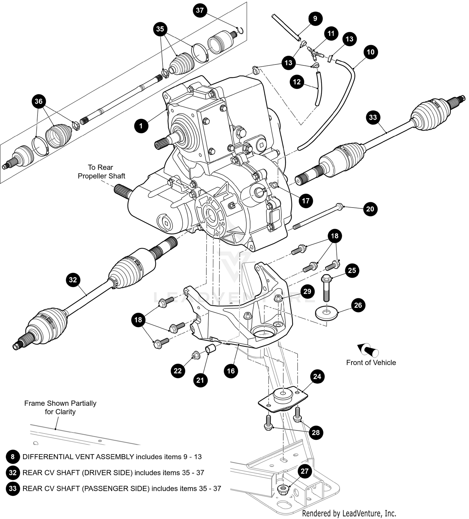 REAR DRIVE GEARCASE/AXLES [302455]