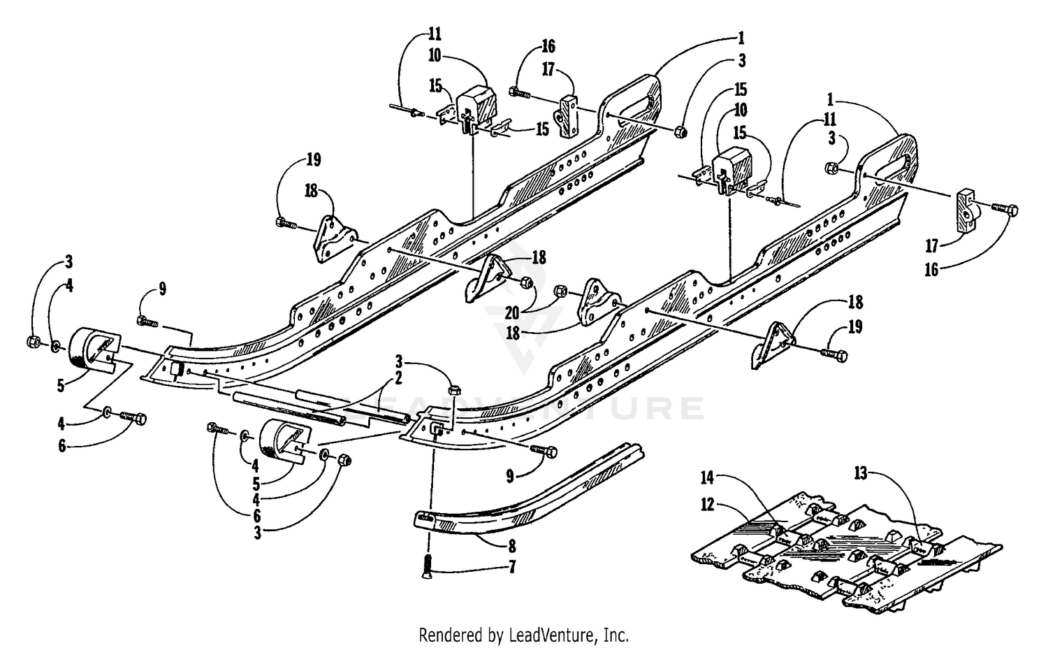 SLIDE RAIL AND TRACK ASSEMBLY [67169]