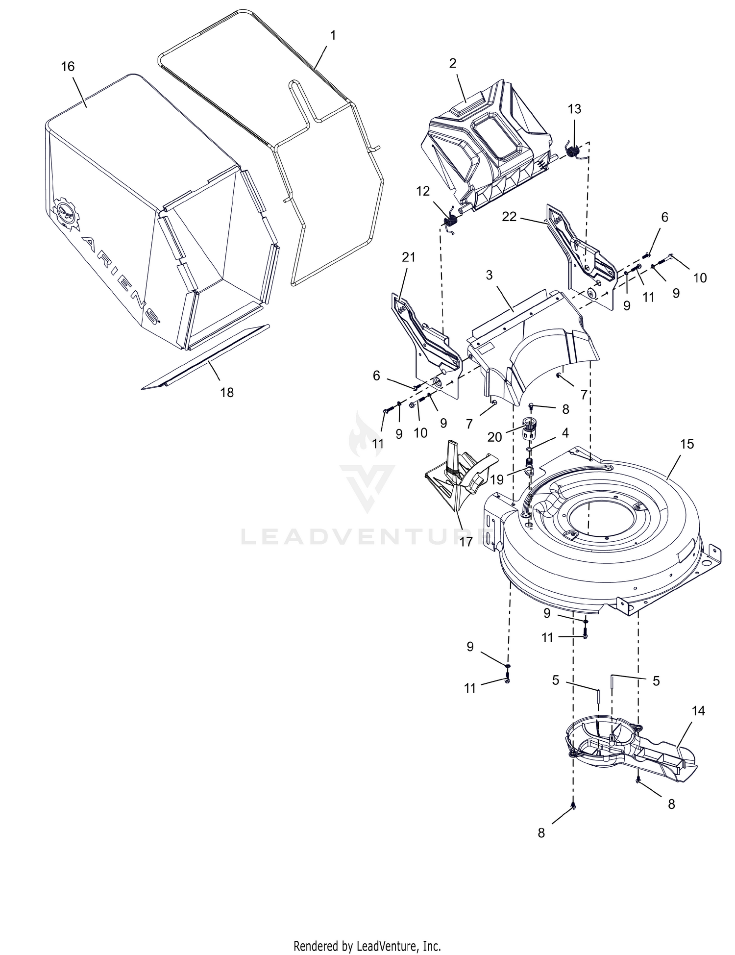 Mower Deck and Bag