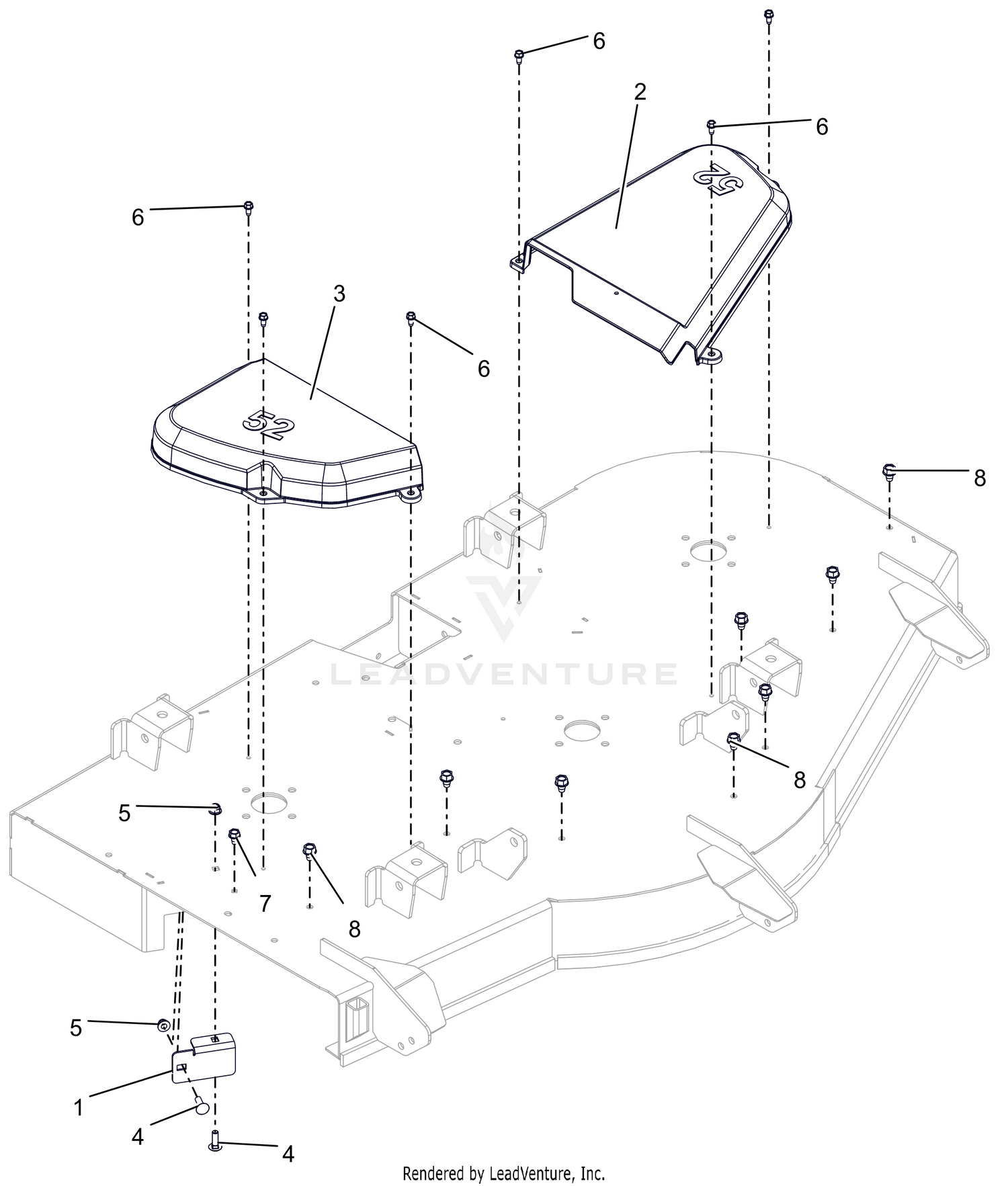 Belt Covers And Baffle - 52"
