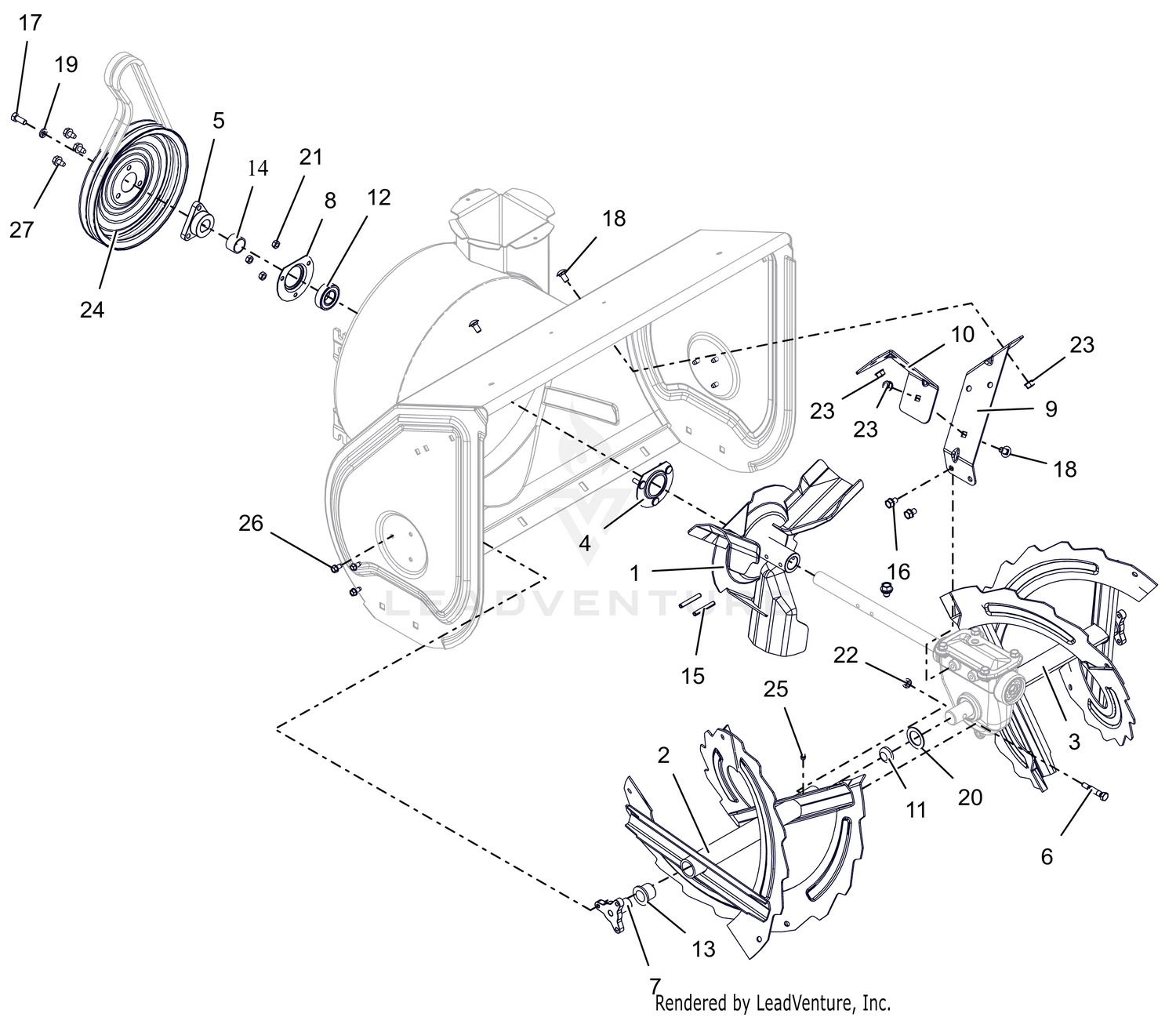 Auger and Impeller - 28"