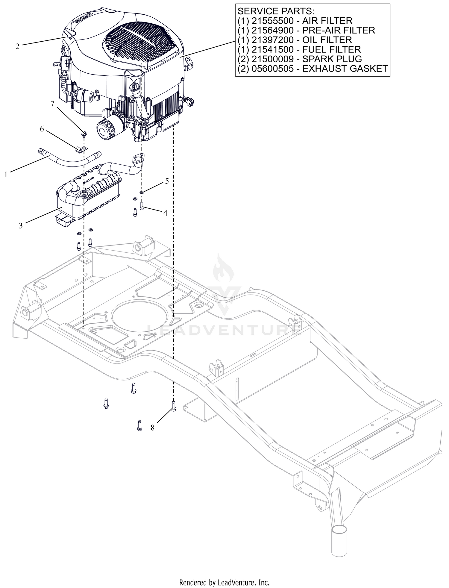 Engine - Kohler KT730