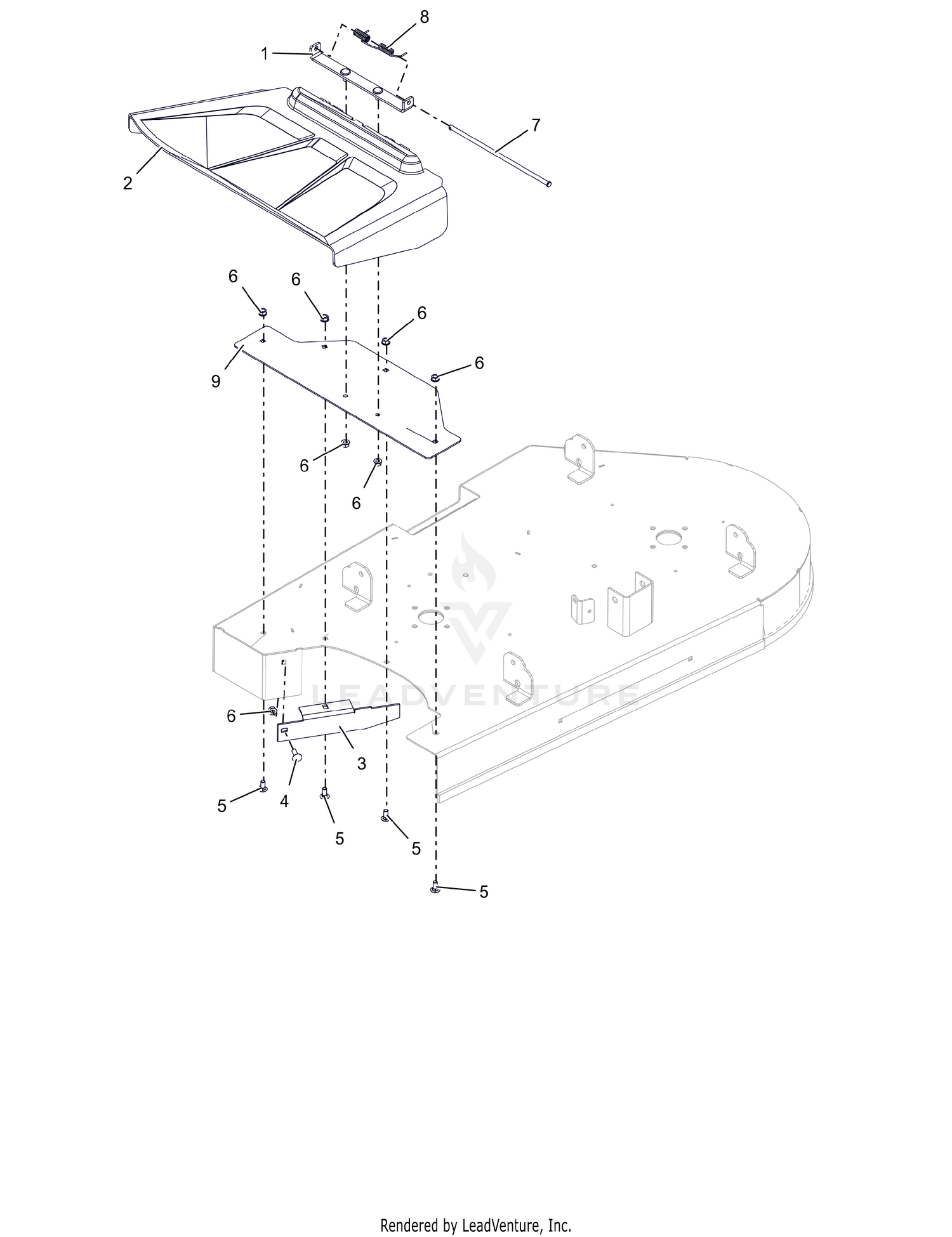 Discharge Chute and Baffle - 42"