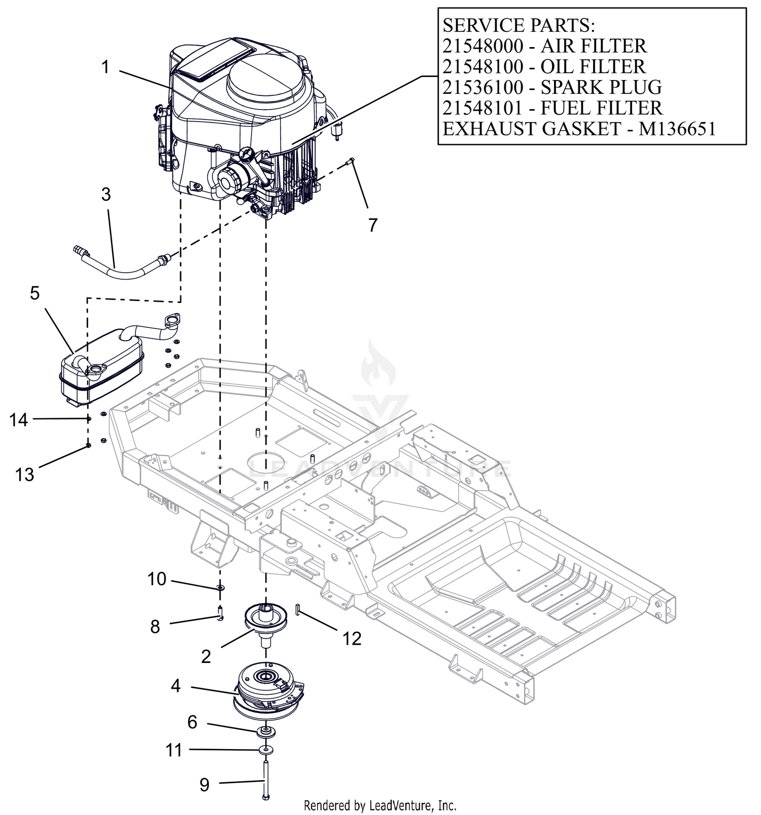 Engine - Kawasaki FR691 - 52"