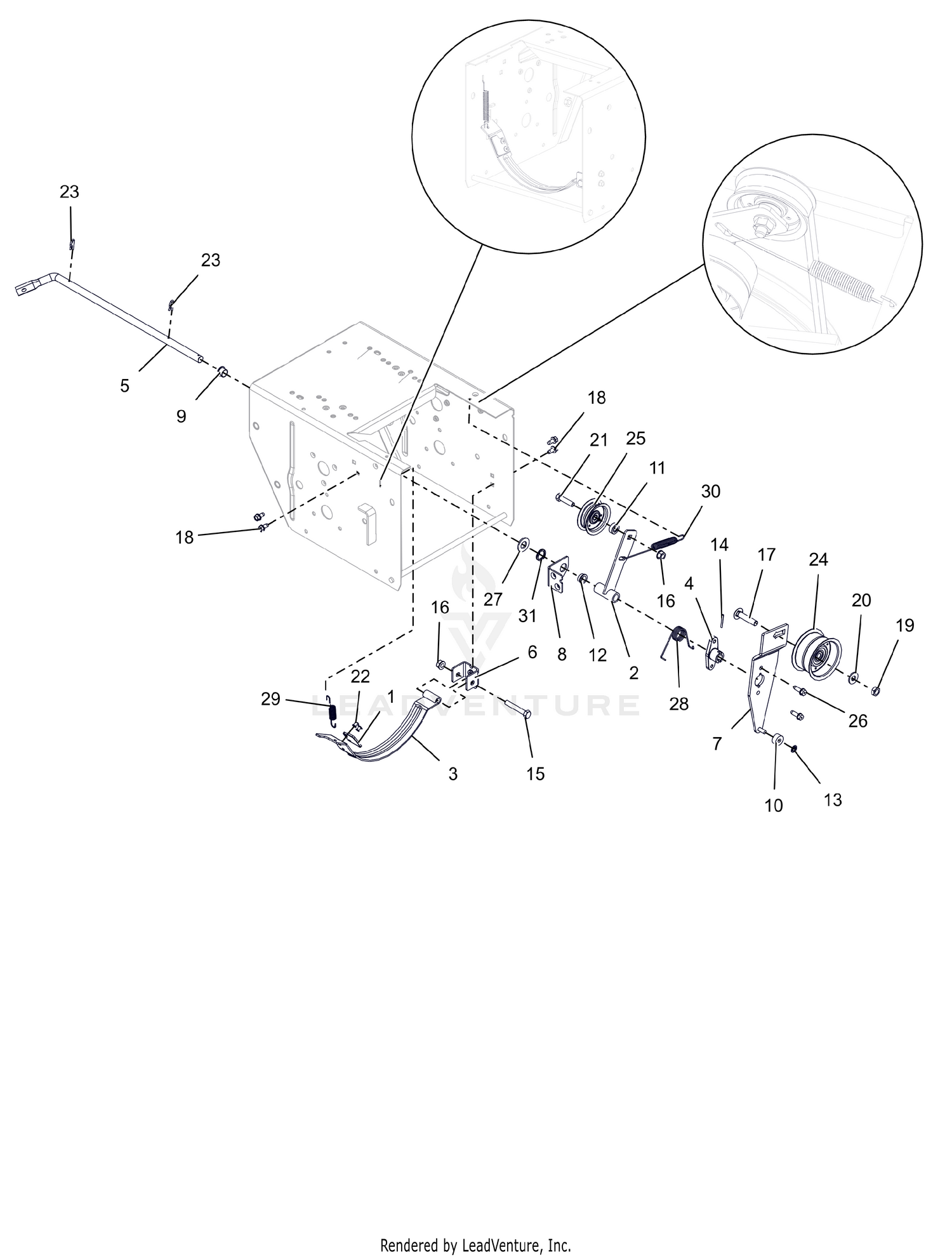 Attachment Brake and Idlers