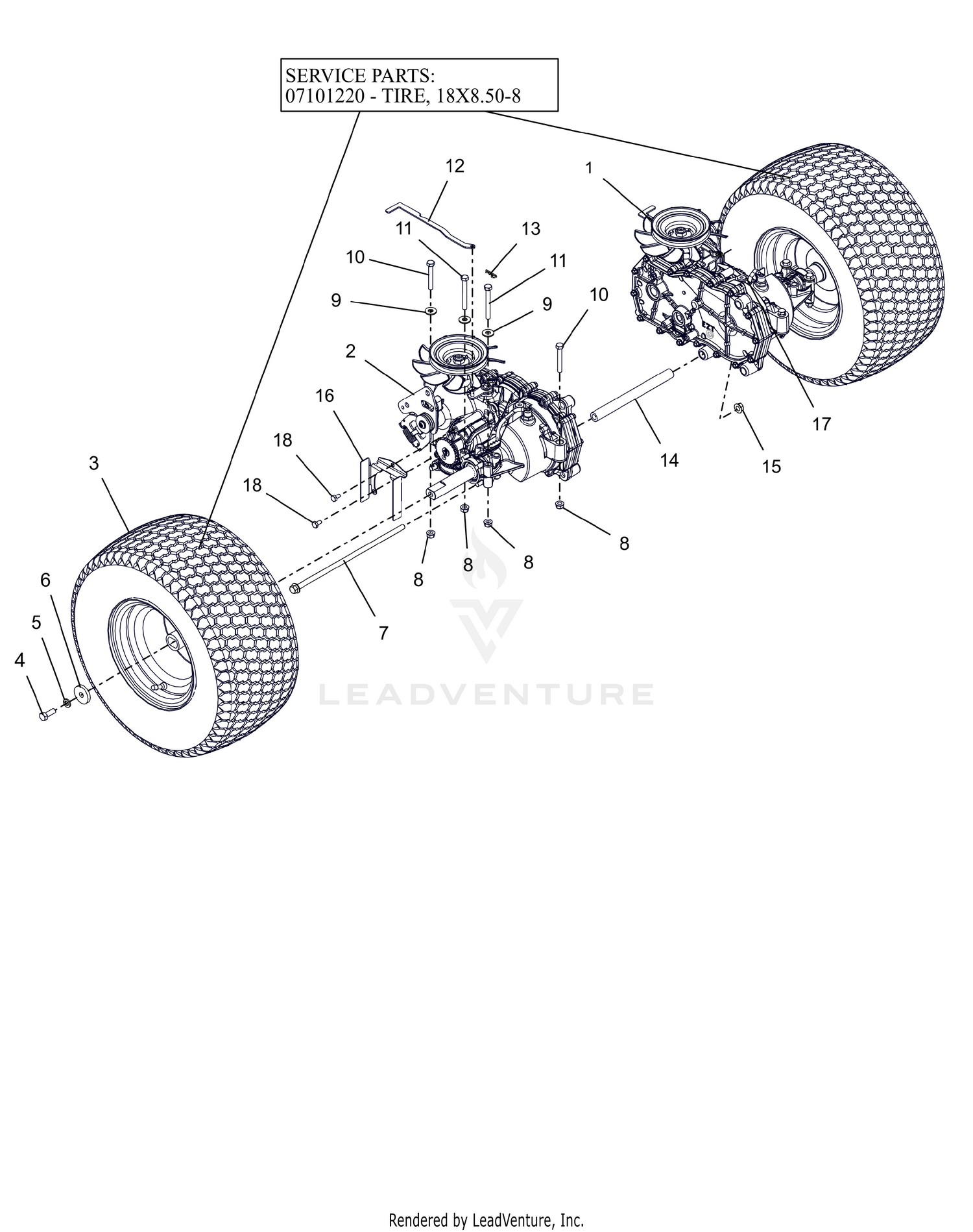 Rear Tires And Transaxles