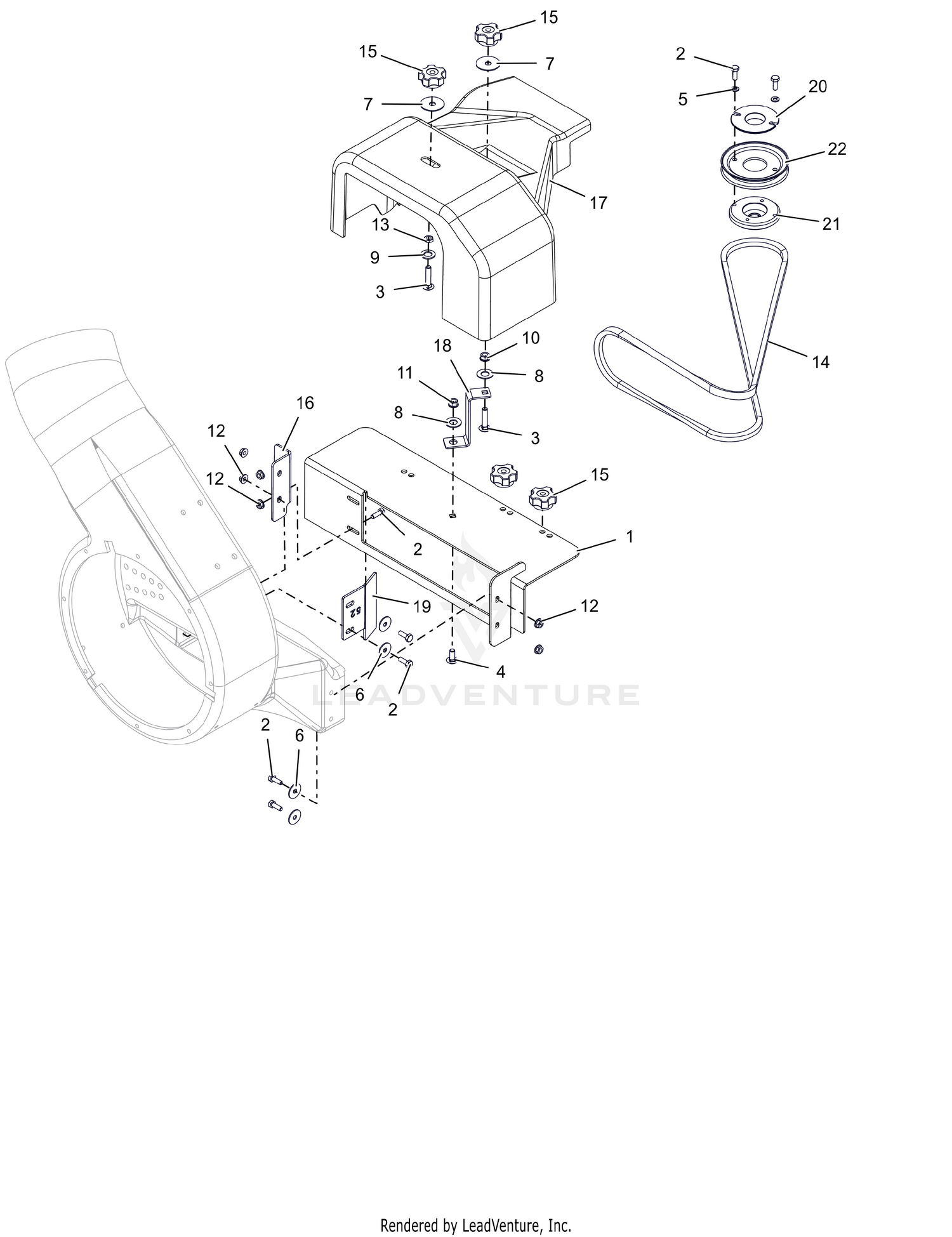 Pump Mount and Cover - 52"