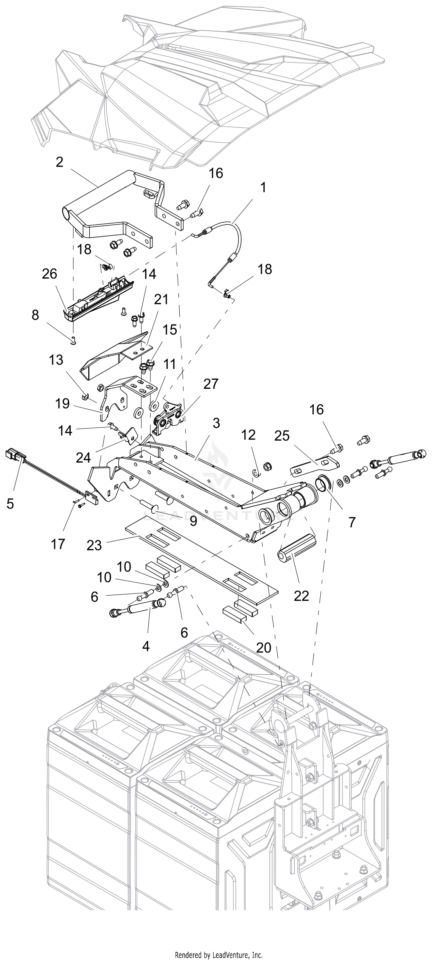 Battery Hold Down and Latch Assembly (Continued)