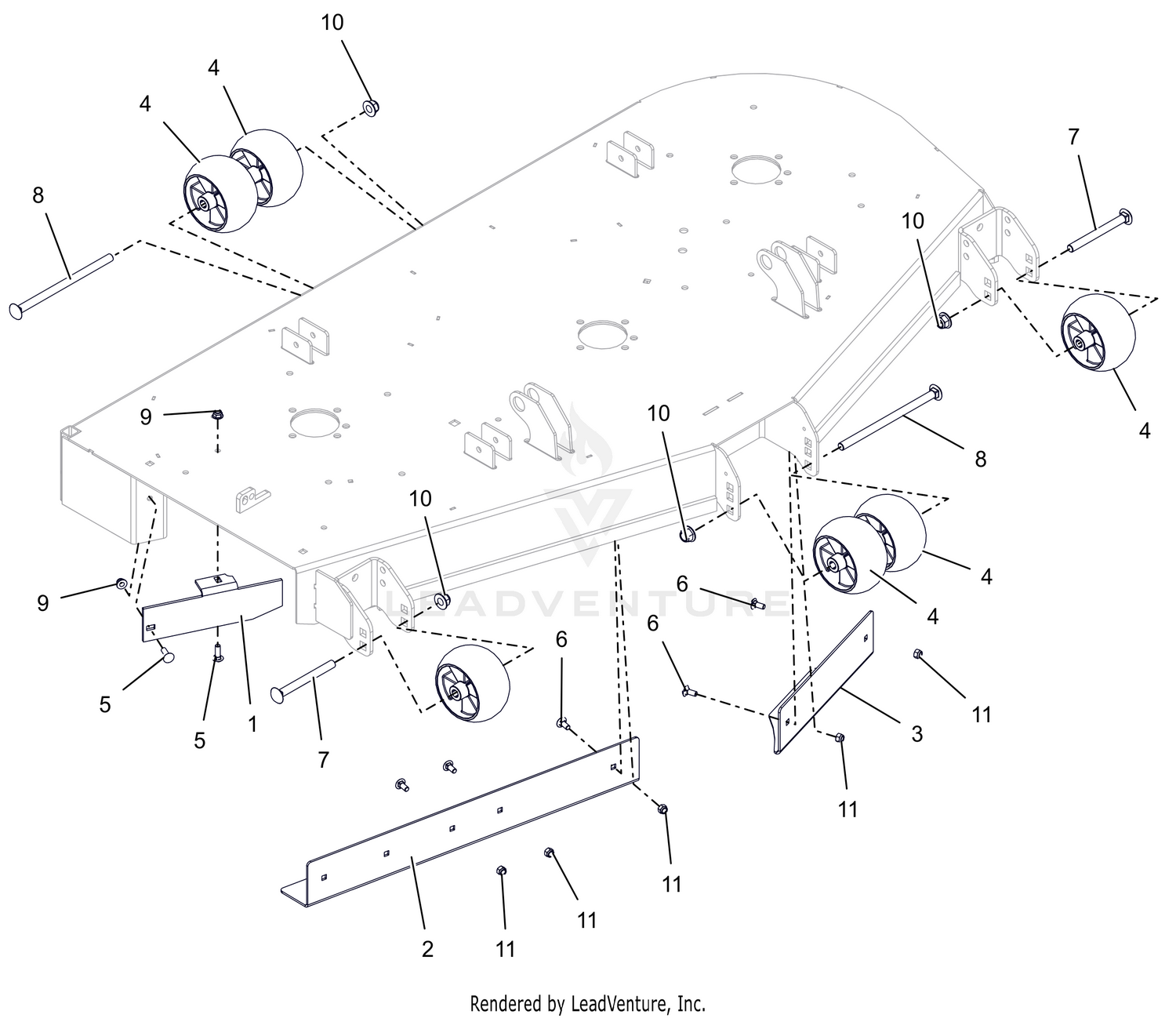 Anti-Scalp Wheels and Baffles- 60"