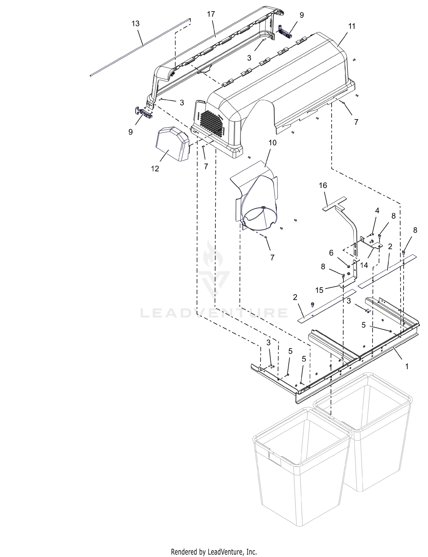 Bagger Hood Assembly