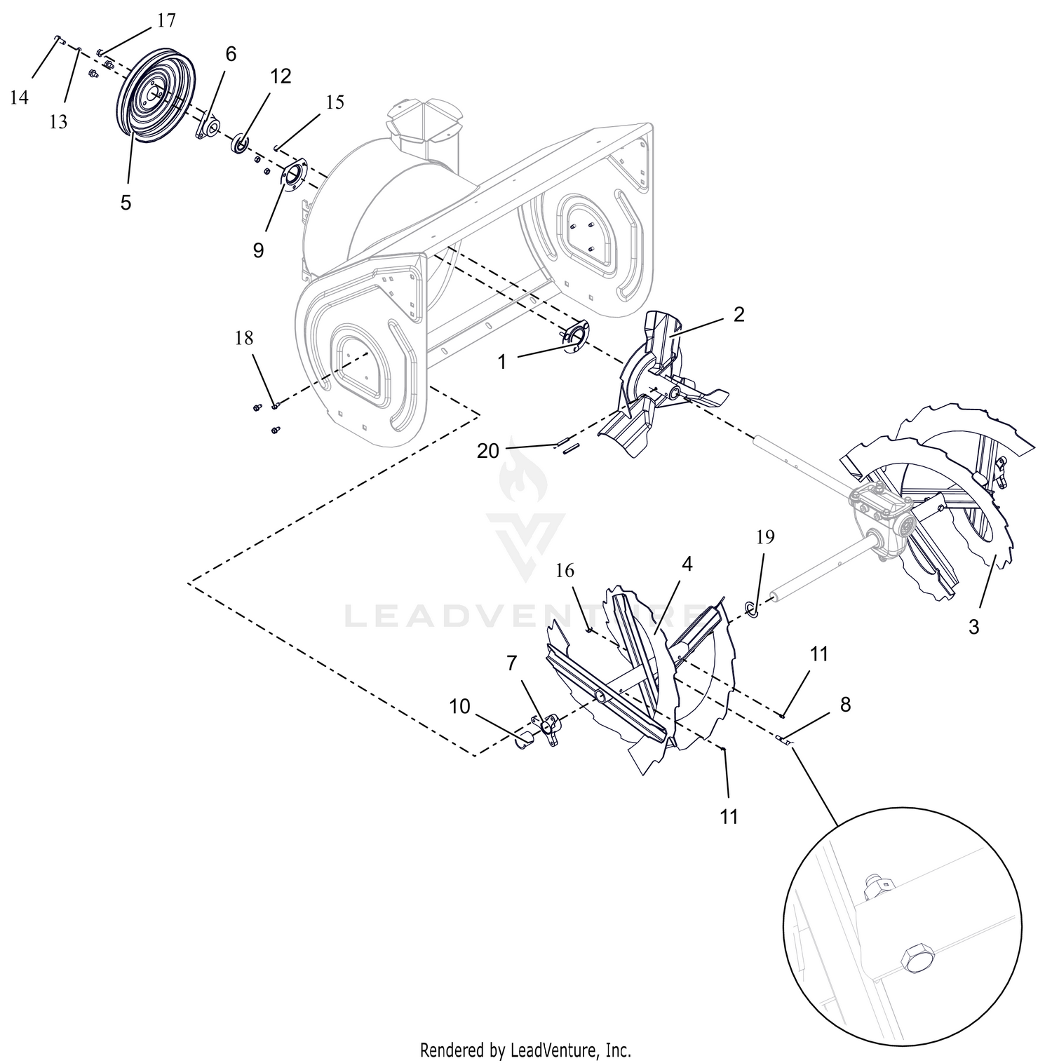 Auger And Impeller - 28"