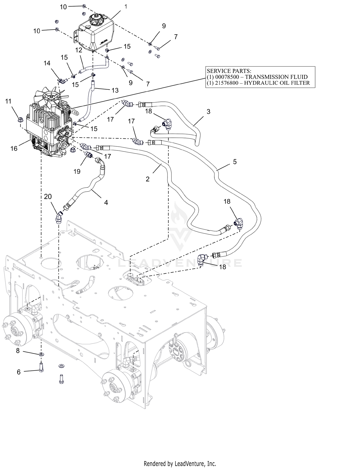 Hydro Pump and Oil Reservoir Tank