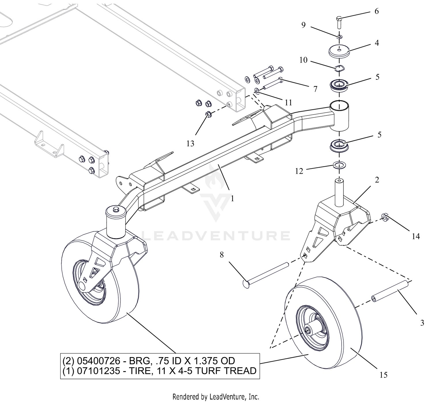 Front Caster Wheels - 42" & 52"