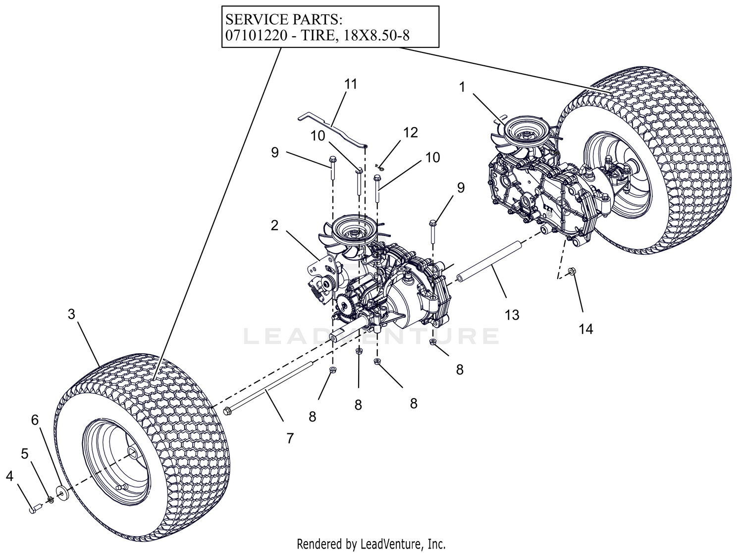 Rear Tires And Transaxles