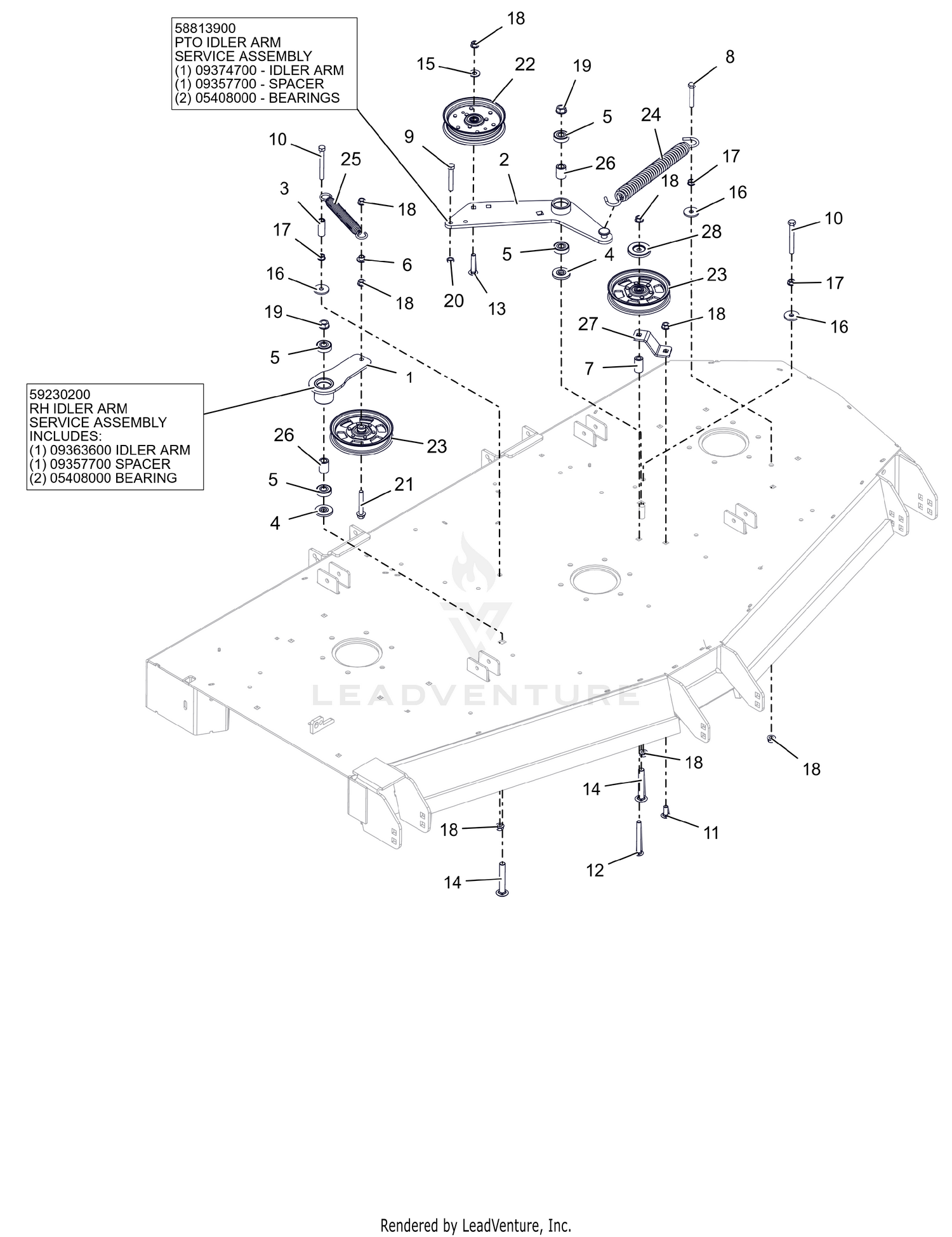 Deck Drive Idlers - 72"