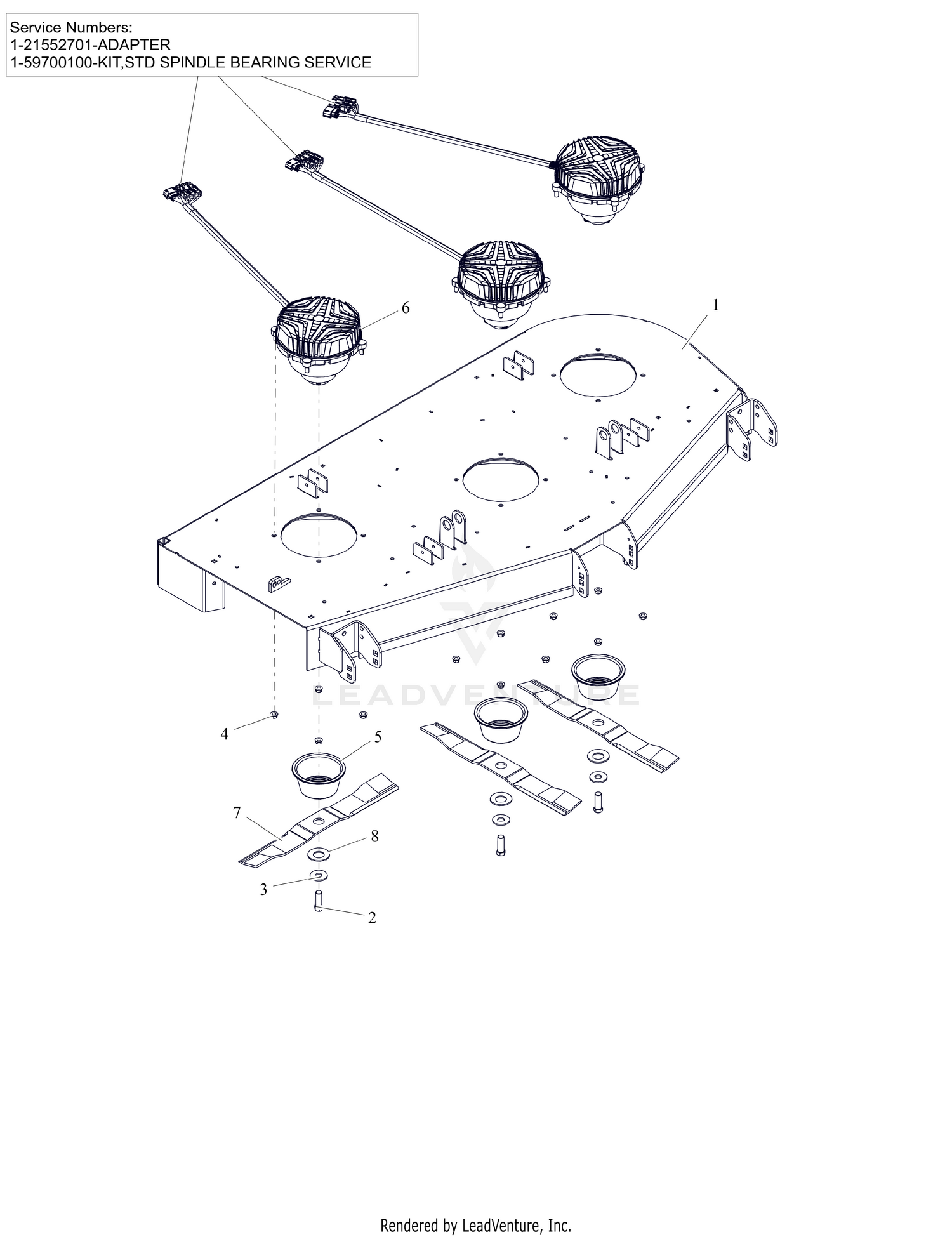 Deck, Blades And Spindle Motors - SD