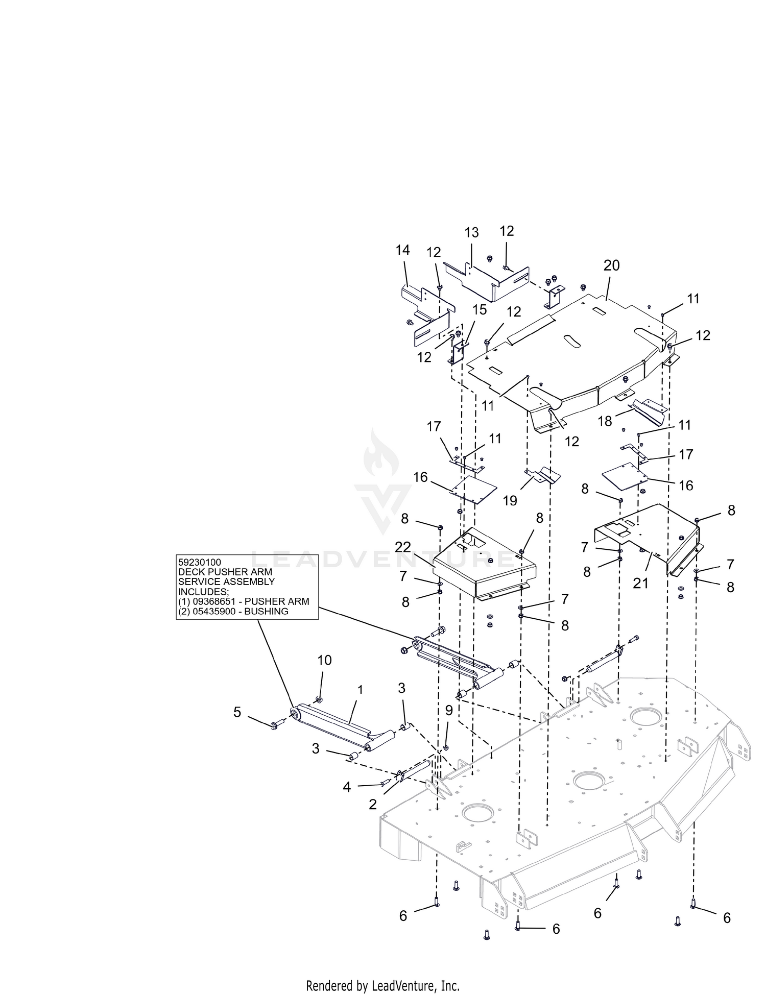 Deck Stabilizer Arms and Belt Guards - 52"